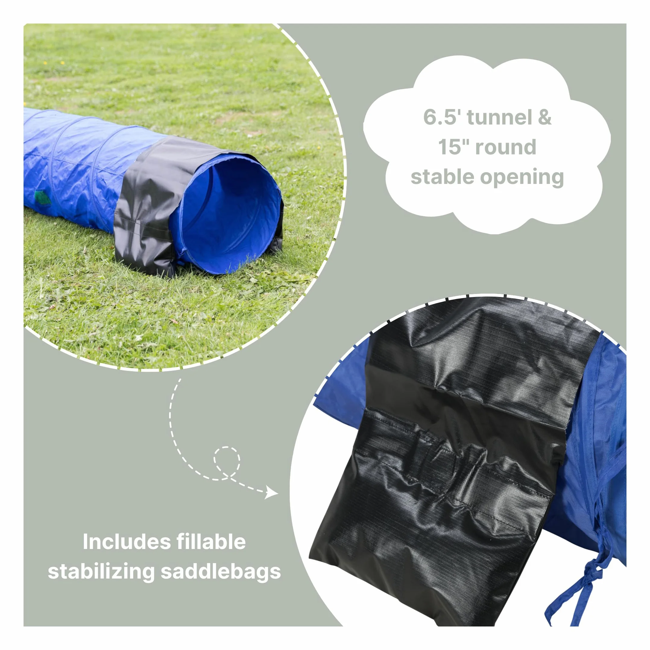 Trixie Dog Activity Tunnel Agilité 40 cm 2 m Bleu