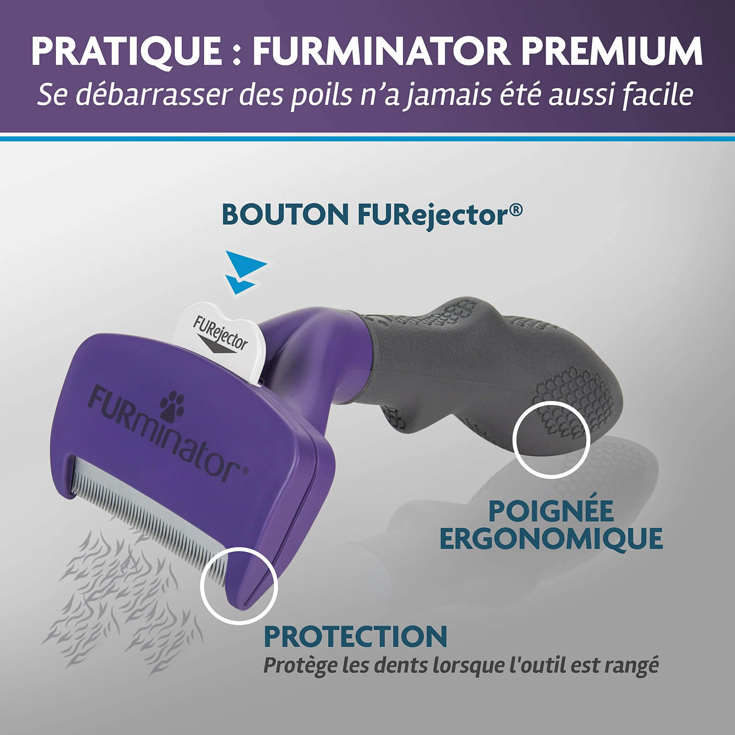 FURminator Outil Undercoat deShedding Chat L Poils courts