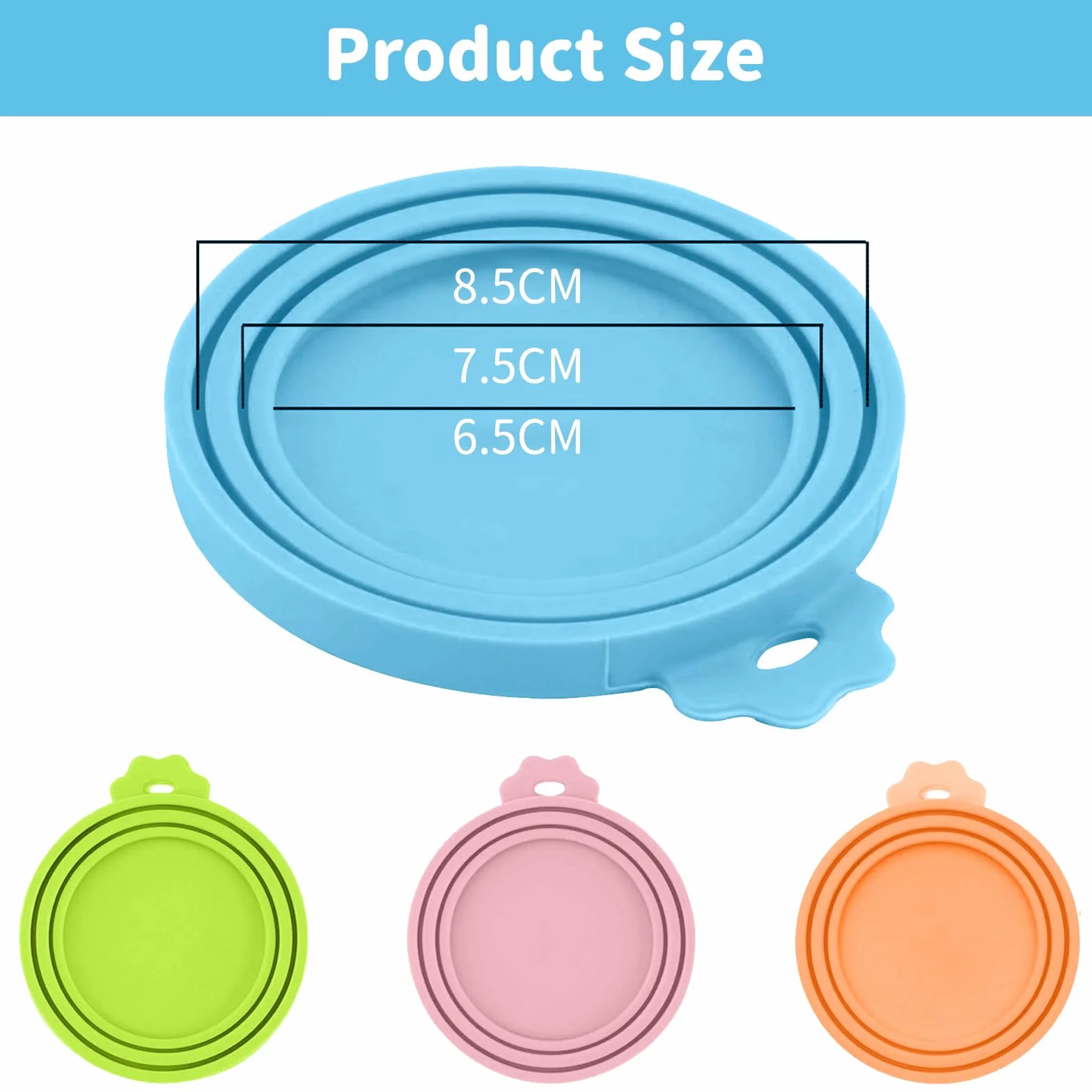 Couvercle Conserve, 4 Pièces Couvercles en Silicone pour Boîte, Couvercles de Conserve Pour Chien Chat Alimentaire Universels, Pet Food Can Lids pour Le Stockage des Aliments pour Chiens et Chats
