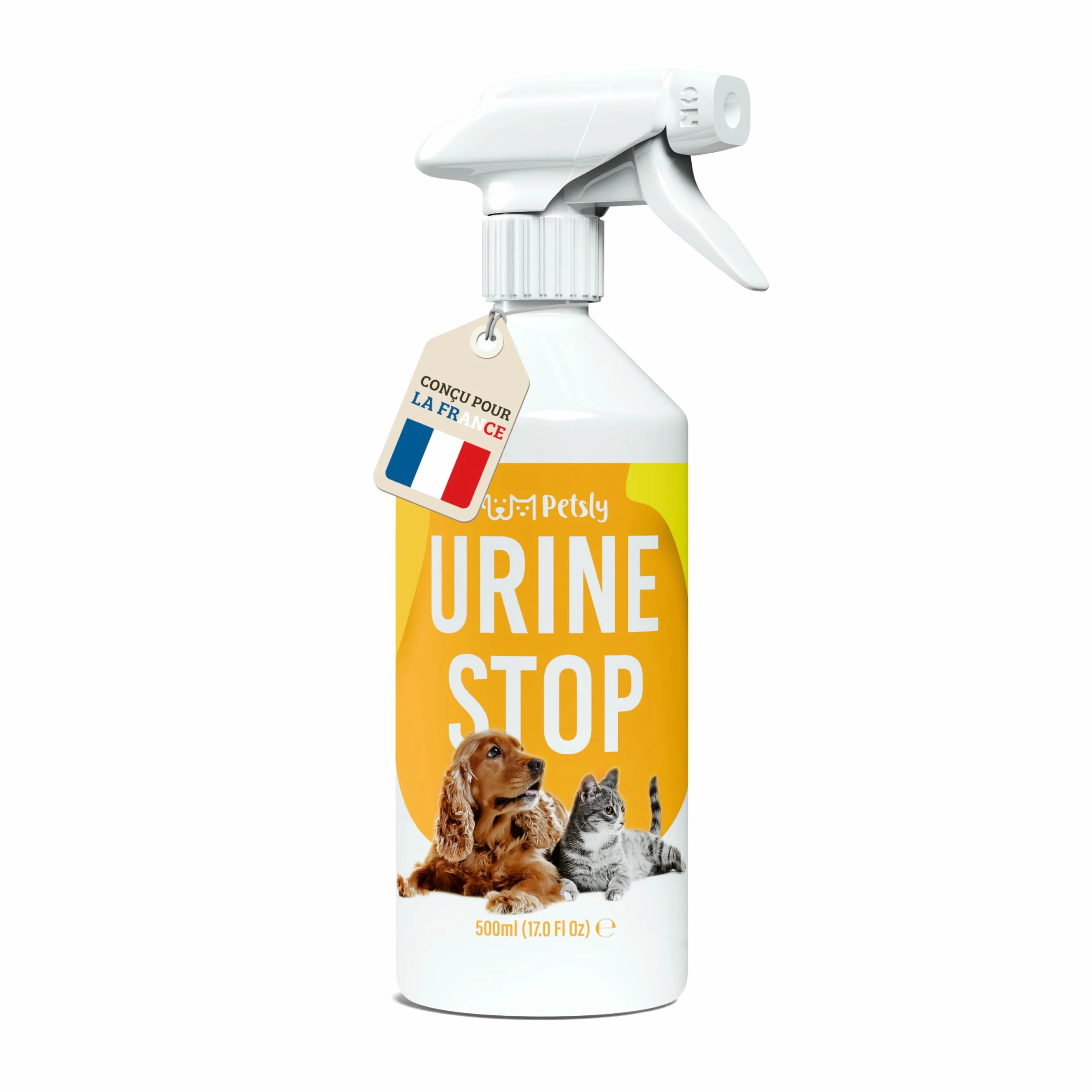 Petsly Anti Marquage Urinaire Chat Chien 500ml Non Tachant Triple Action Répulsif Intérieur Extérieur