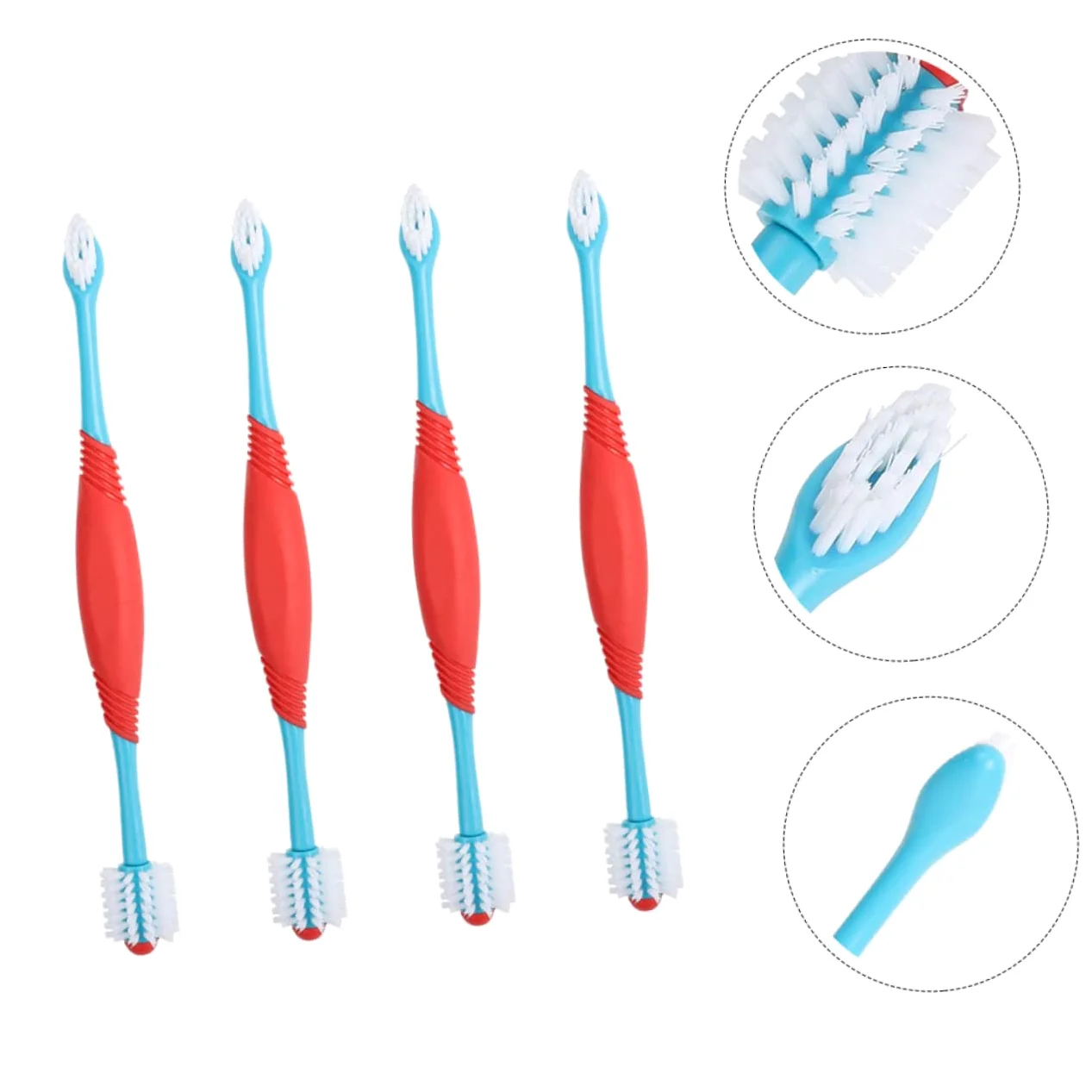 YARNOW 12pièces Brossettes à Dents Manuelles Pour Chiens Et Outils De Soins Dentaires Pour Animaux De Compagnie Nettoyage Plaque Débris Pratique Pour Petits Animaux