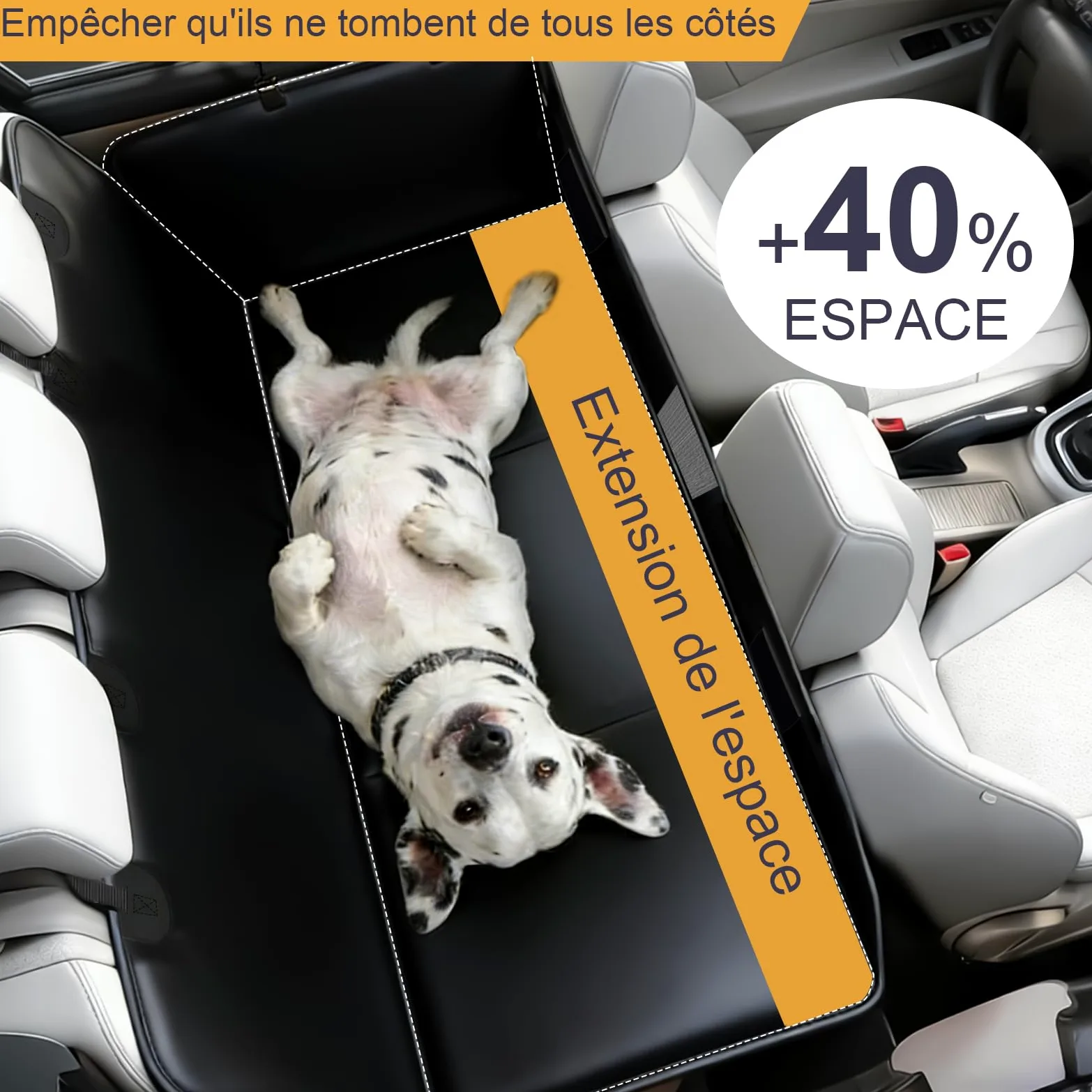 Protection Voiture Chien, Support Solide, Dessous Rigide, Tapis de Protection de Coffre en Cuir PU, Charge Maximale 180kg, 100% Étanche et Résistante Aux