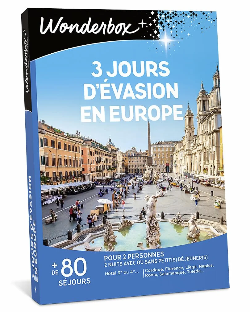 Wonderbox 3 Jours D'Évasion en Europe Coffret Cadeau Séjours