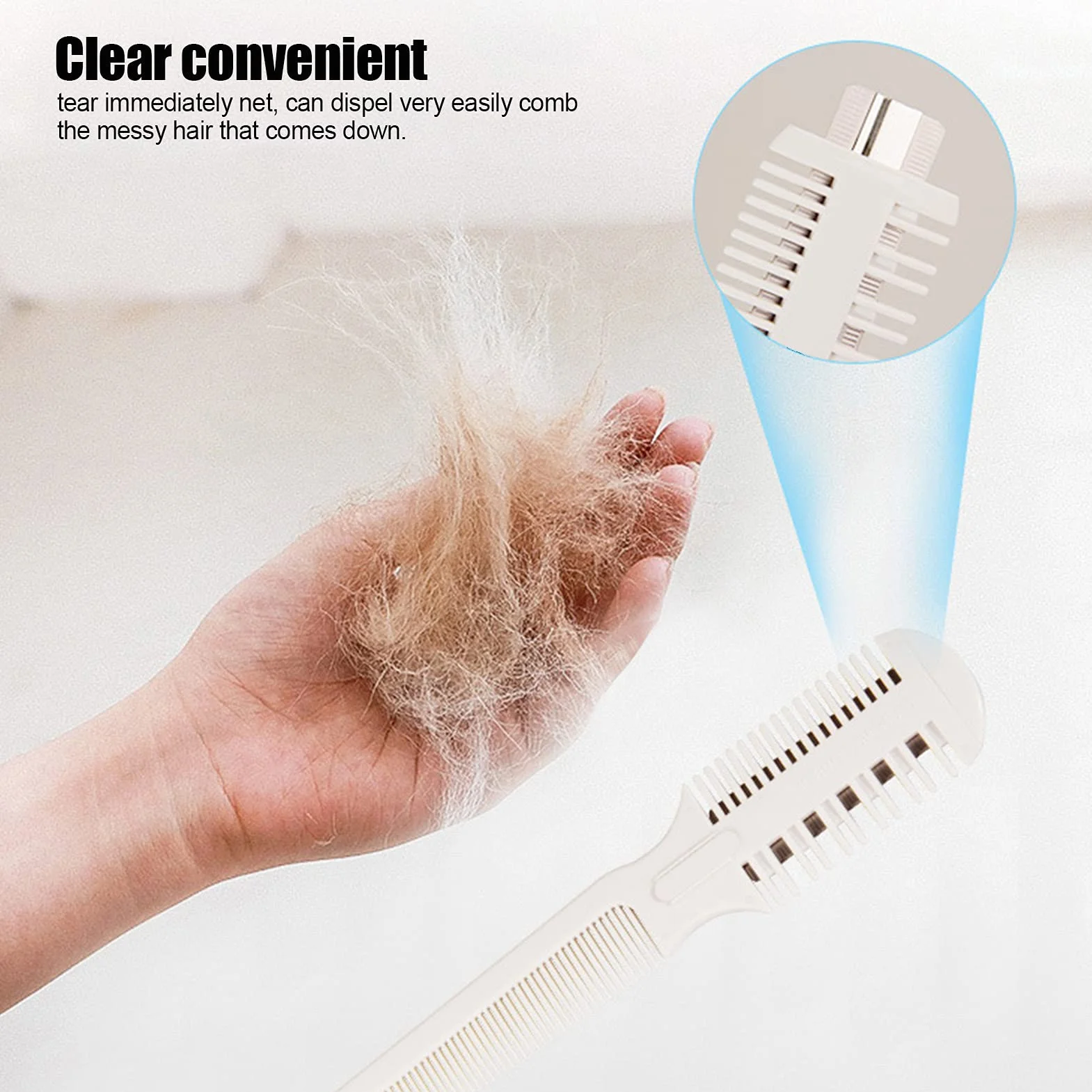 Shanrya Tondeuse à Poils d'animaux 2 en 1 Peigne de Toilettage pour Chien Chat