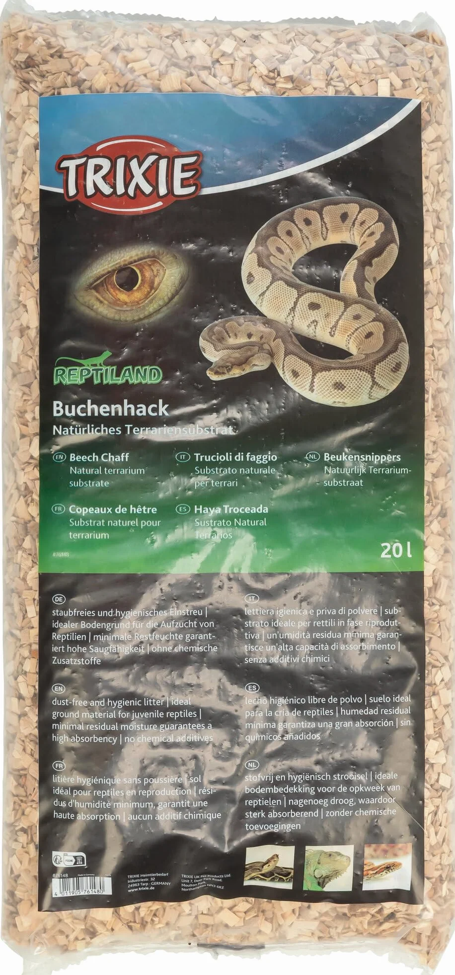 Copeaux De Hêtre 20 litres pour Terrarium Reptiland