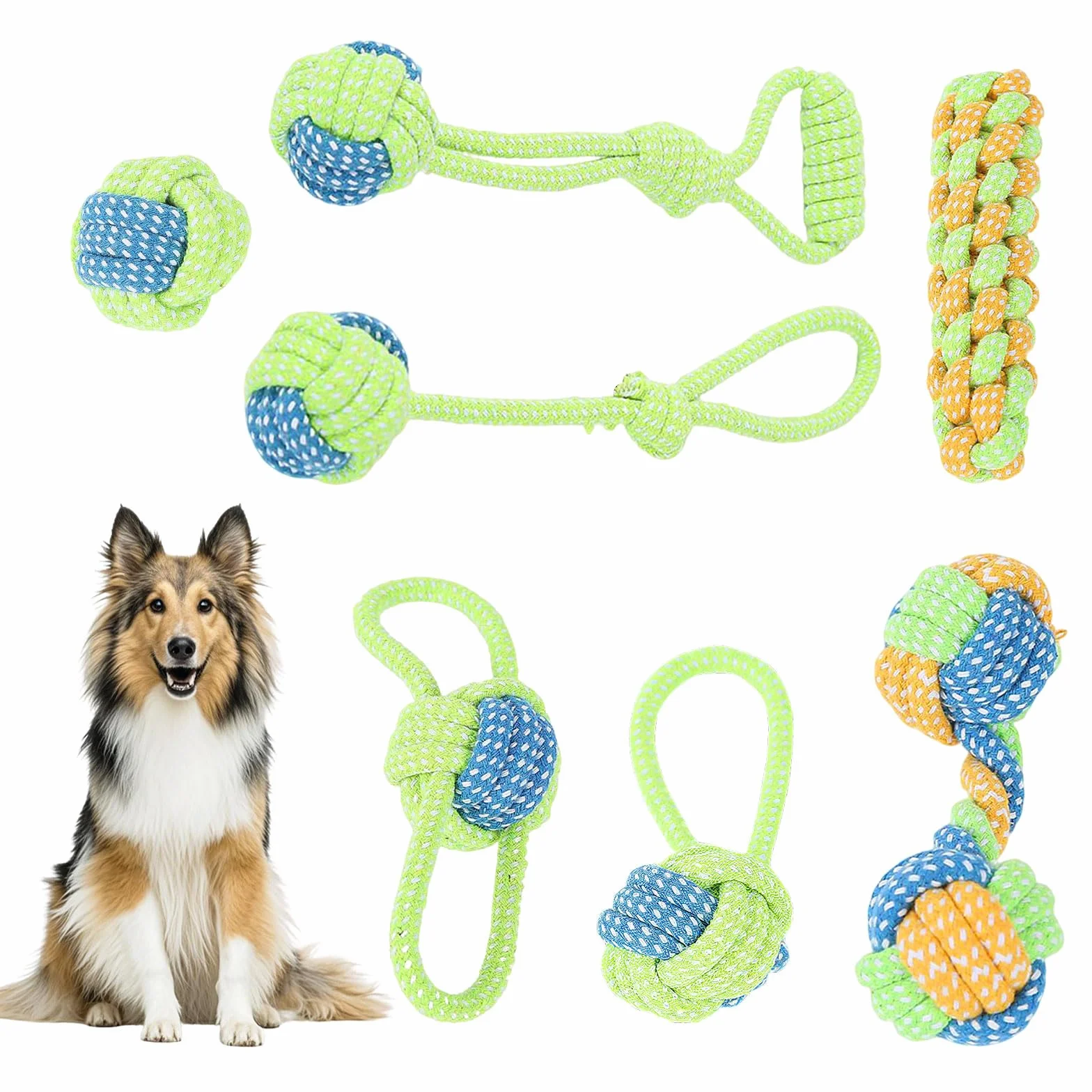 Corde Chien Jouet pour Chien Indestructible Jouets a Mâcher Robustes 400g