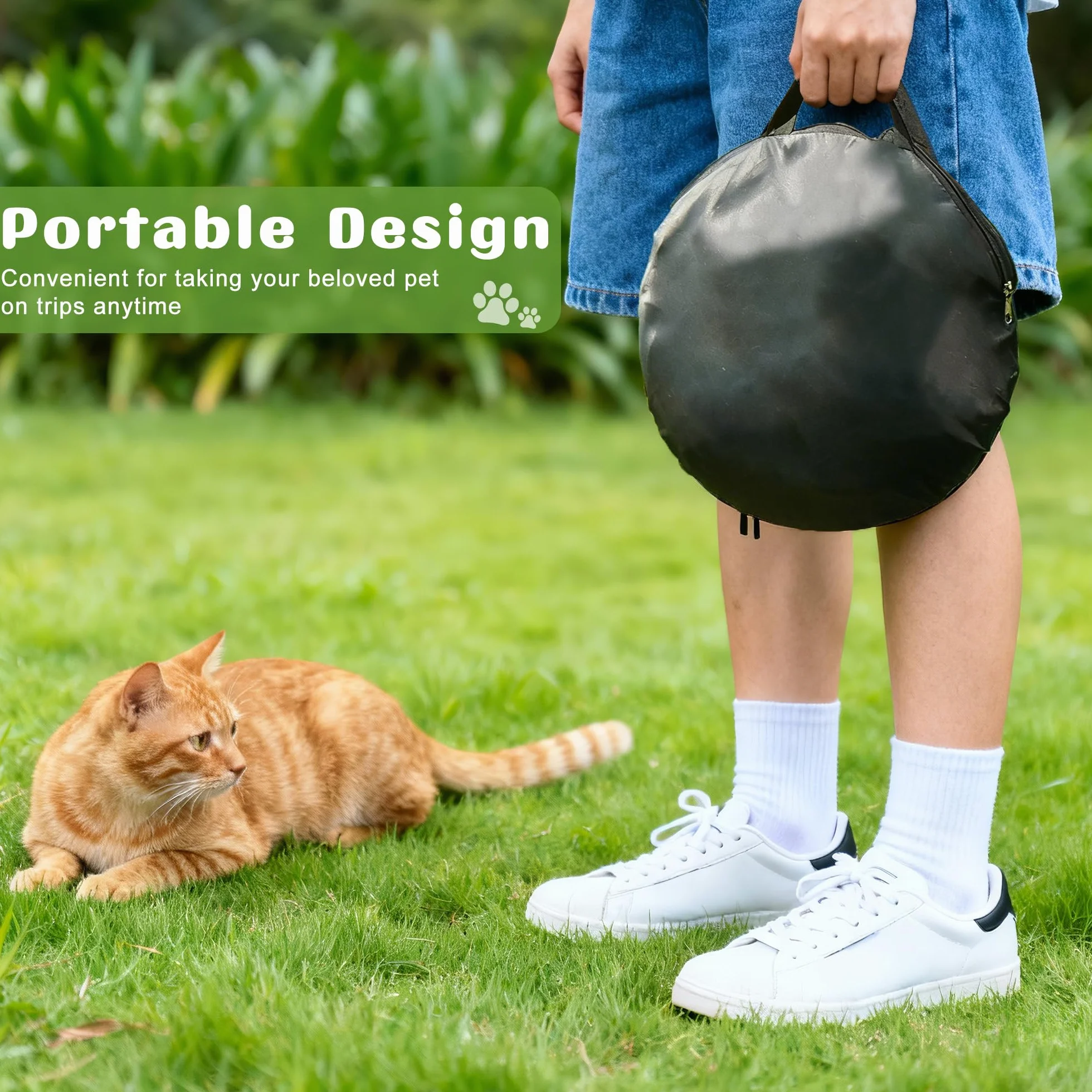 Grand enclos pour chat tente pop-up 3 en 1 modulaire avec fenêtres en réseau intérieur extérieur voyage