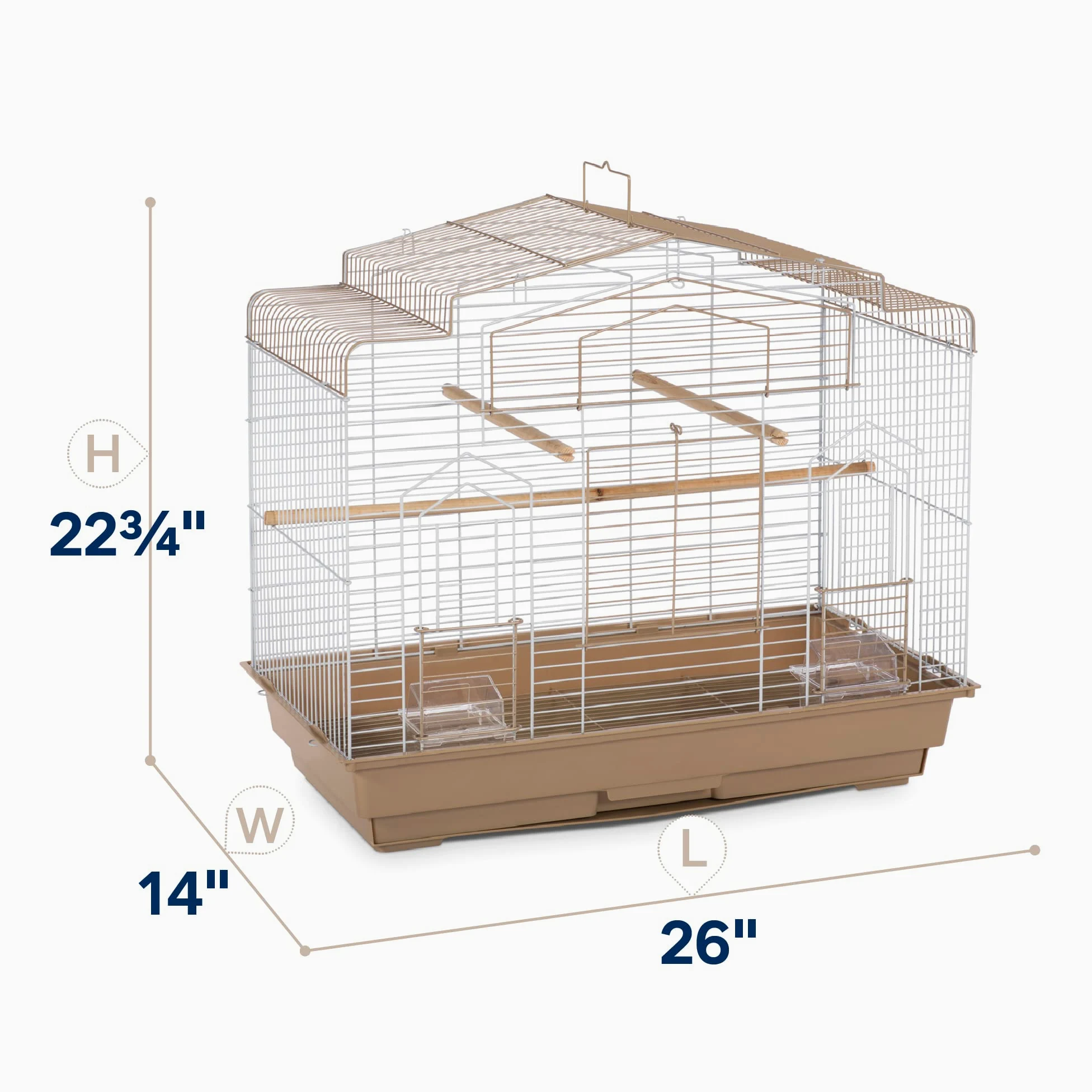 PREVUE PET PRODUCTS Cage à Oiseaux Style Grange Marron/Blanc SP50051