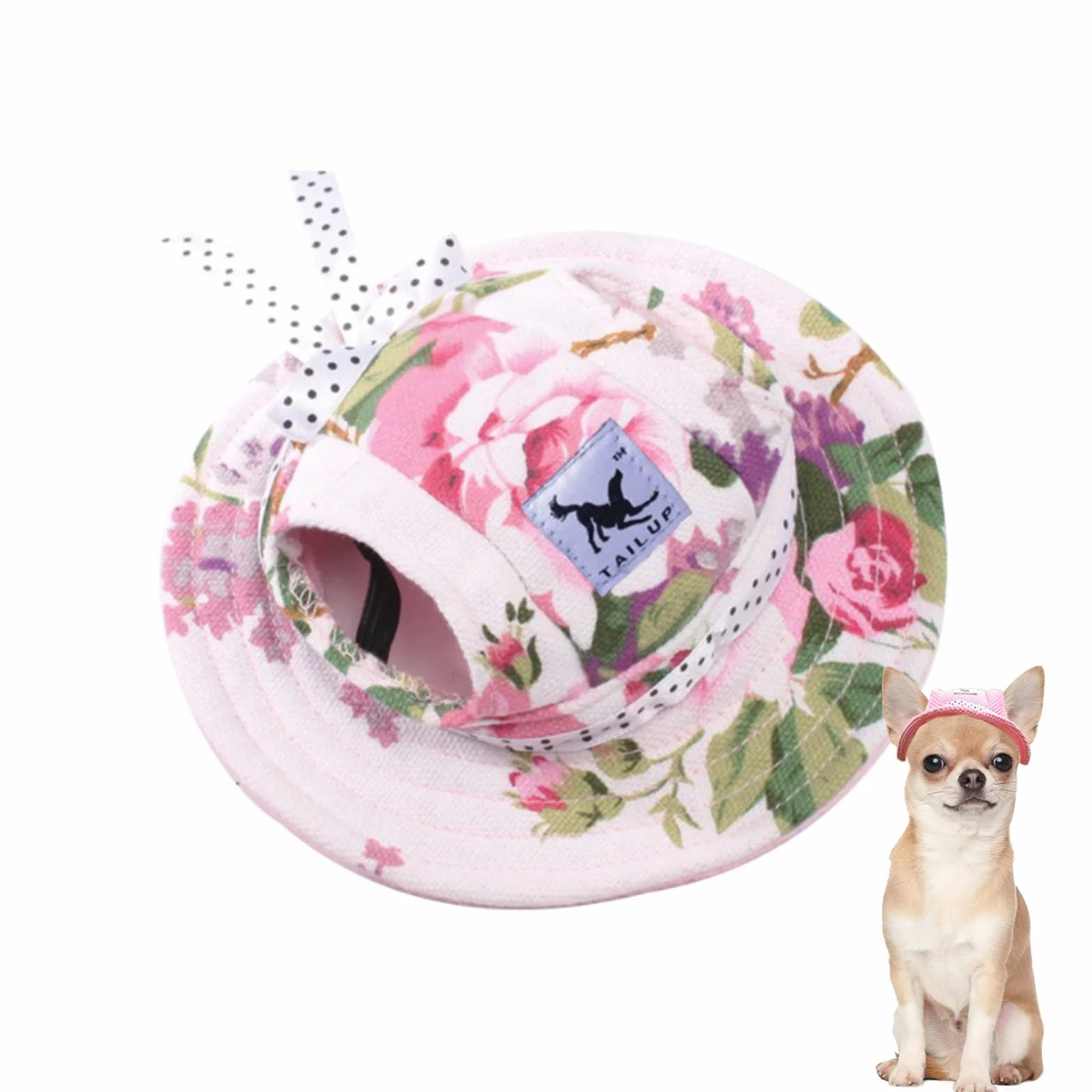 Chapeau de Soleil réglable pour Chien - Casquette de Baseball avec Trous d'oreille - Visière d'été pour Animaux de Compagnie - pour Sports de Plein air - Solaire pour Petits Chiens, Chiots, Chats