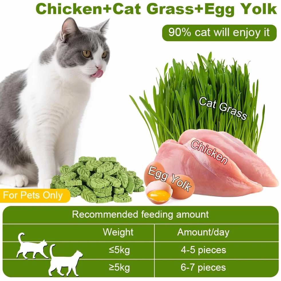 Bâton d'herbe à Chat 100g Feuilles lyophilisé Comestible Nettoyage des Dents Élimination des Boules de Poils pour Chat