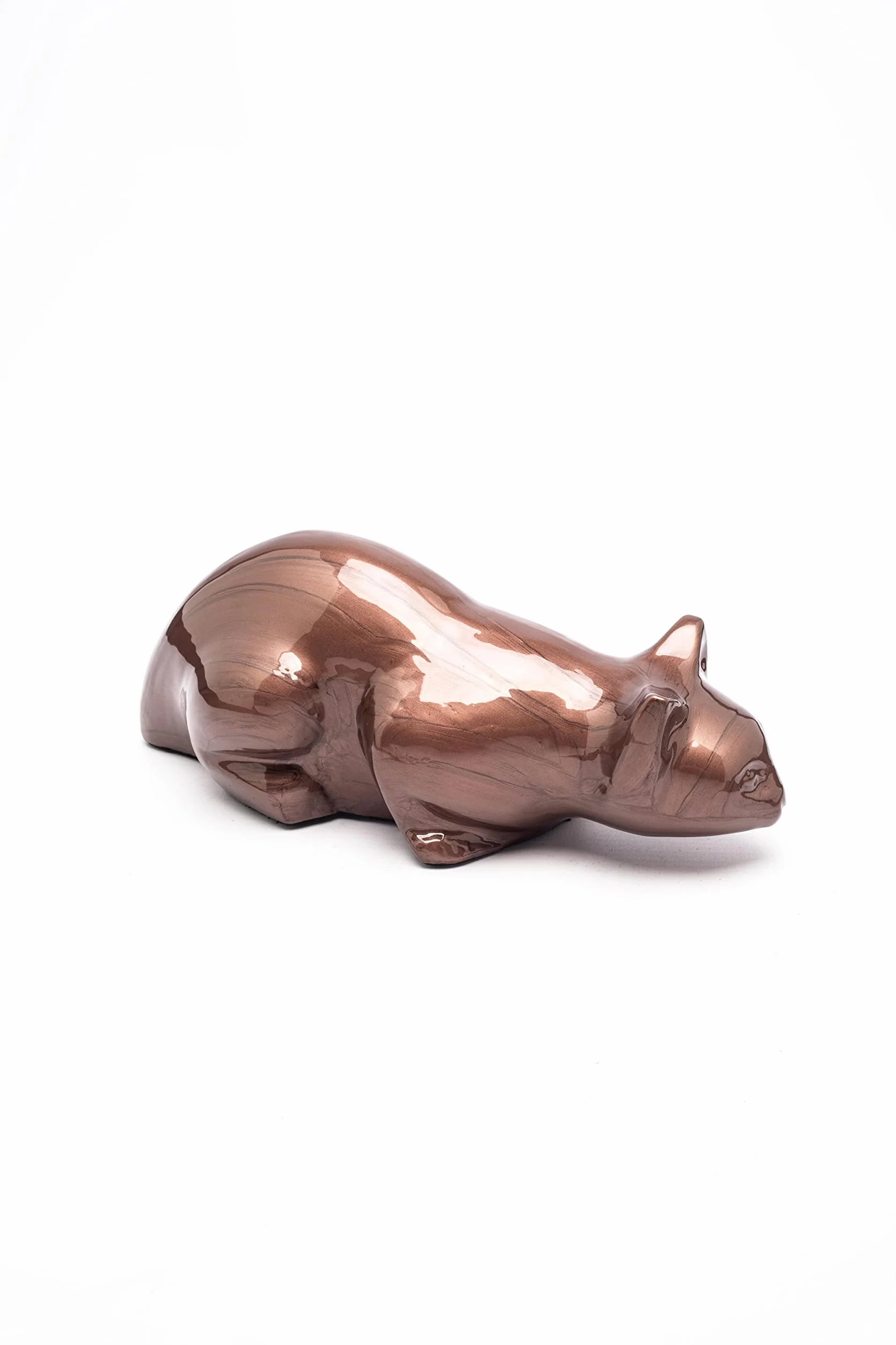 Urne Baguera Cendre Funéraire pour Chat, Souvenir Animal de Compagnie Marron