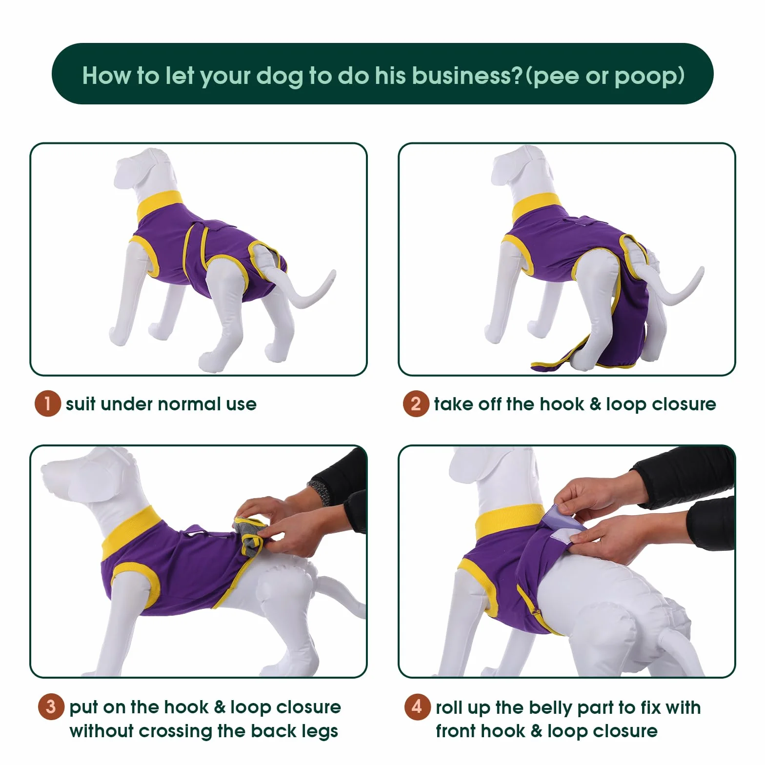 Kuoser Combinaison Récupération Chien Anti-Léchage Plaie Abdominale Maladie Peau Chemise Après Chirurgie