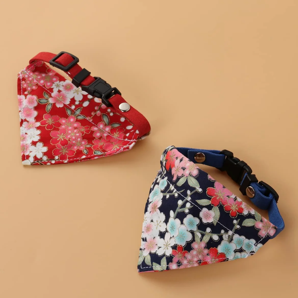 minkissy 6pièces Bandana Chien Triangle Motif Ajustable Accessoires Animaux Modèles Aléatoires