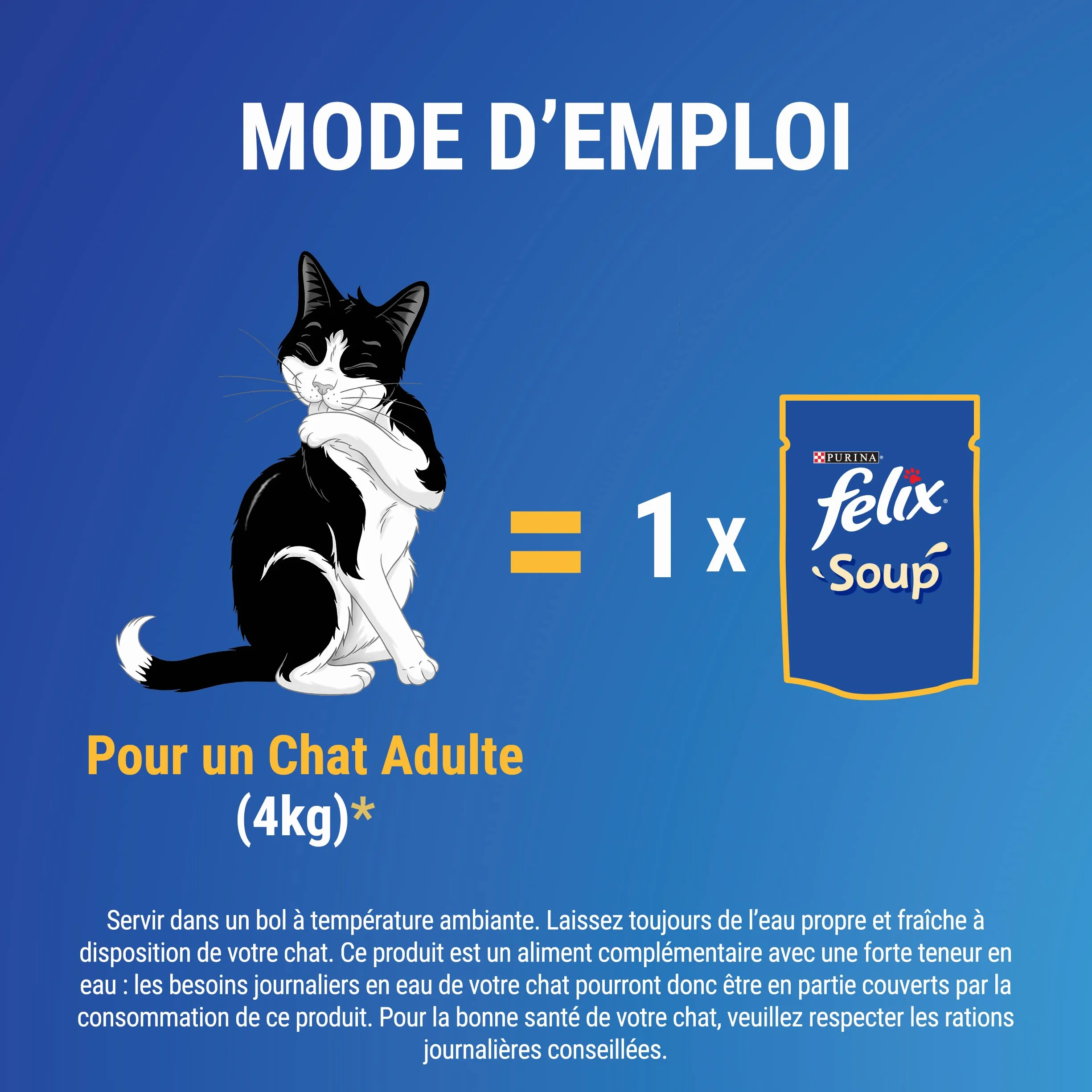 Felix Soup Original Au Poisson Cabillaud Thon Carrelet Sachet Fraîcheur Lot 8x 6x48g Aliment Humide Chat Adulte