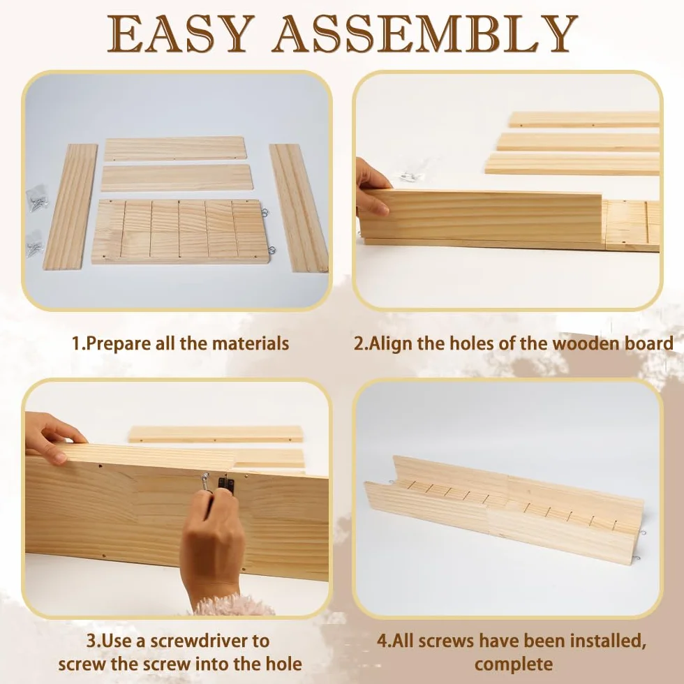 Rampe en Bois pour Cage de Cochon d'Inde 60cm Escalier Hamster Échelle Rongeur