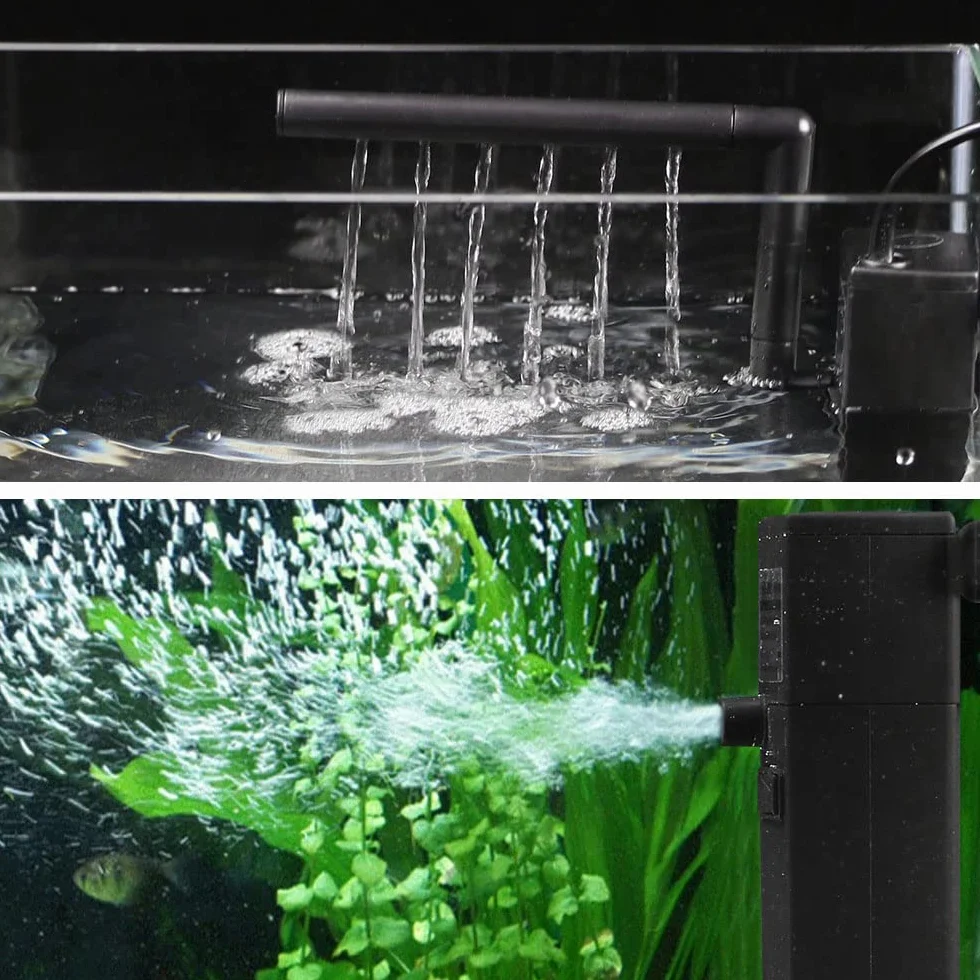 Flintronic Filtre Intérieur Aquarium 4W 300L/H Pompe pour Aquarium 60L