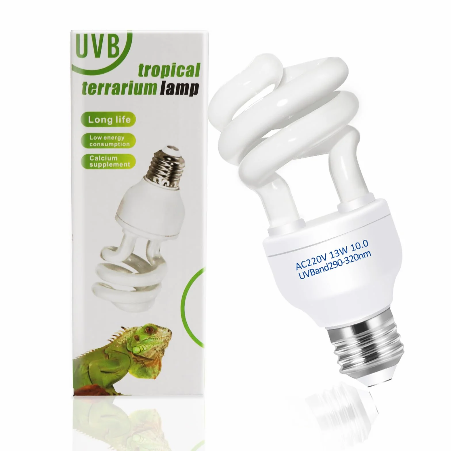 Caldarax 13W Ampoule UVA UVB 10.0 E27 pour Reptiles Tortue Terrarium 220V