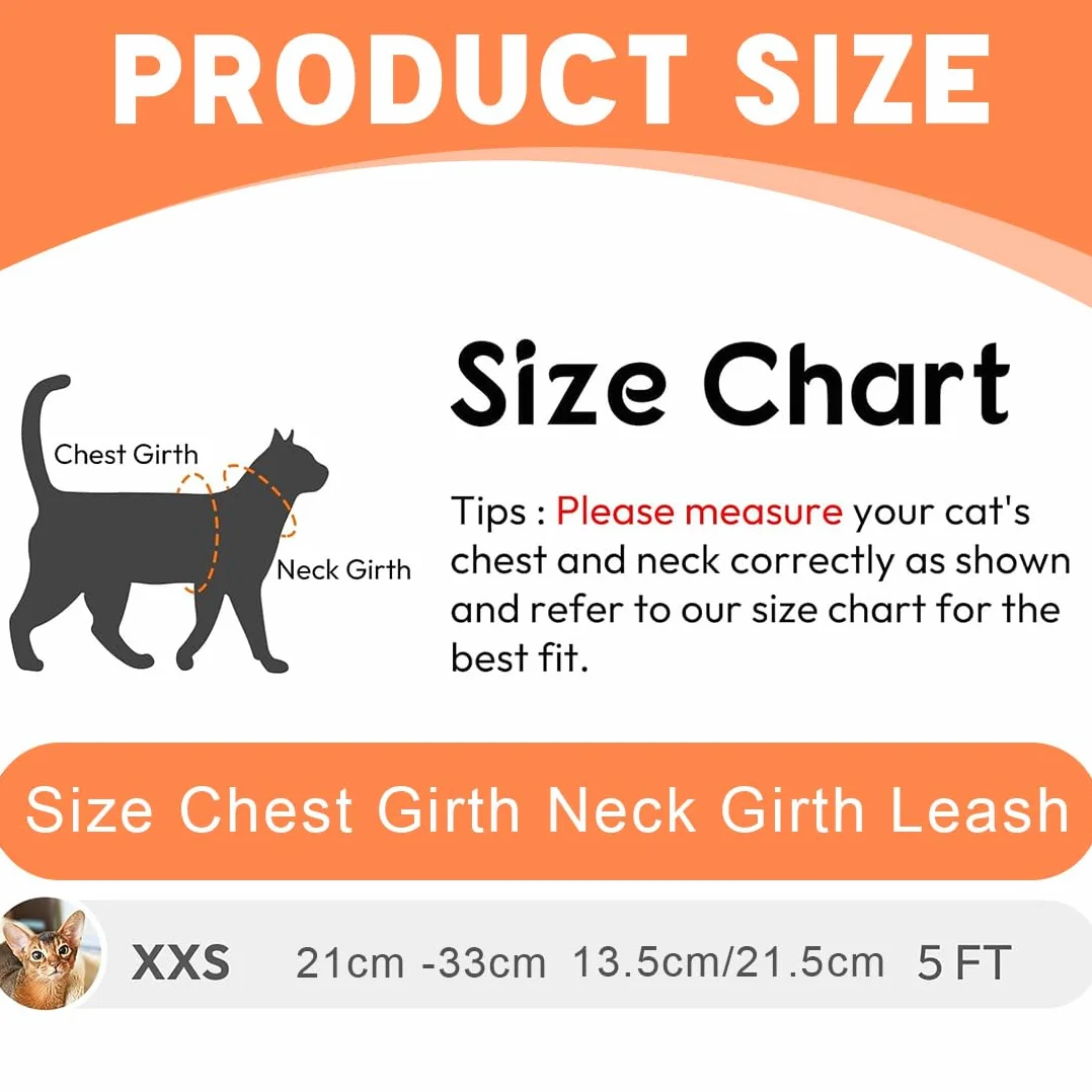 Harnais Pour Chat Noir Xs Laisse Réglable Réfléchissant Gilet Respirant