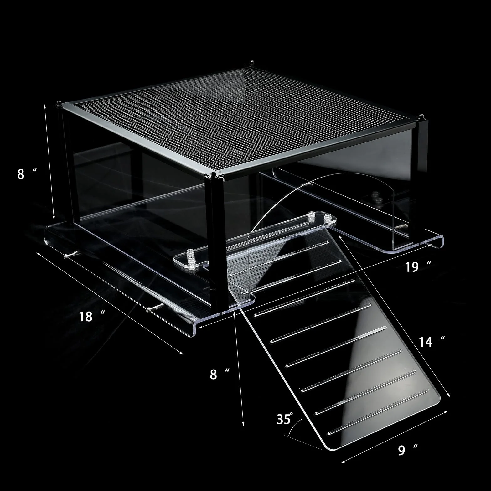 Plateforme pour tortues aquatiques 200L avec rampe, accessoire réservoir