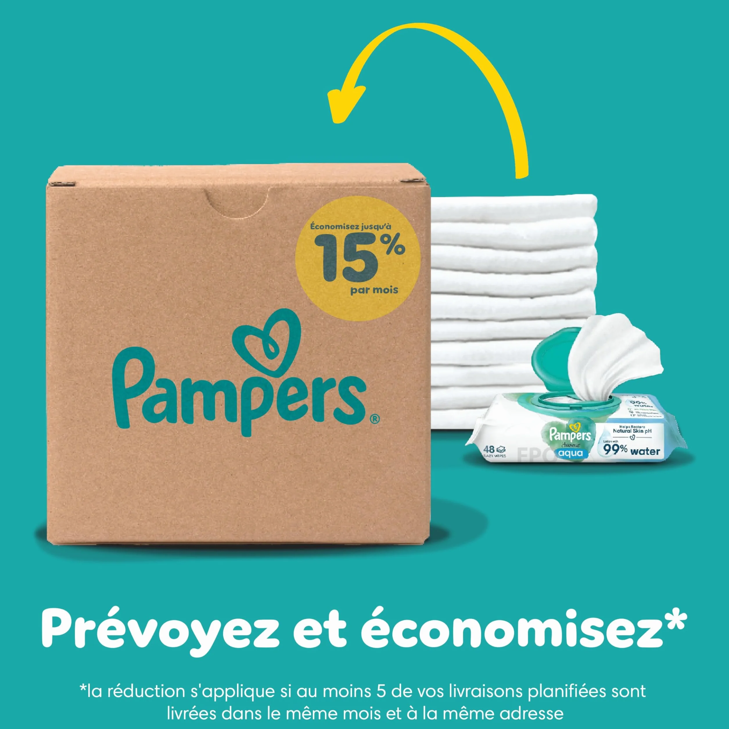 Pampers Baby-Dry Taille 5 174 Couches 11-16kg Nuit Sans Fuites Poche Stop & Protect Pack 1 Mois