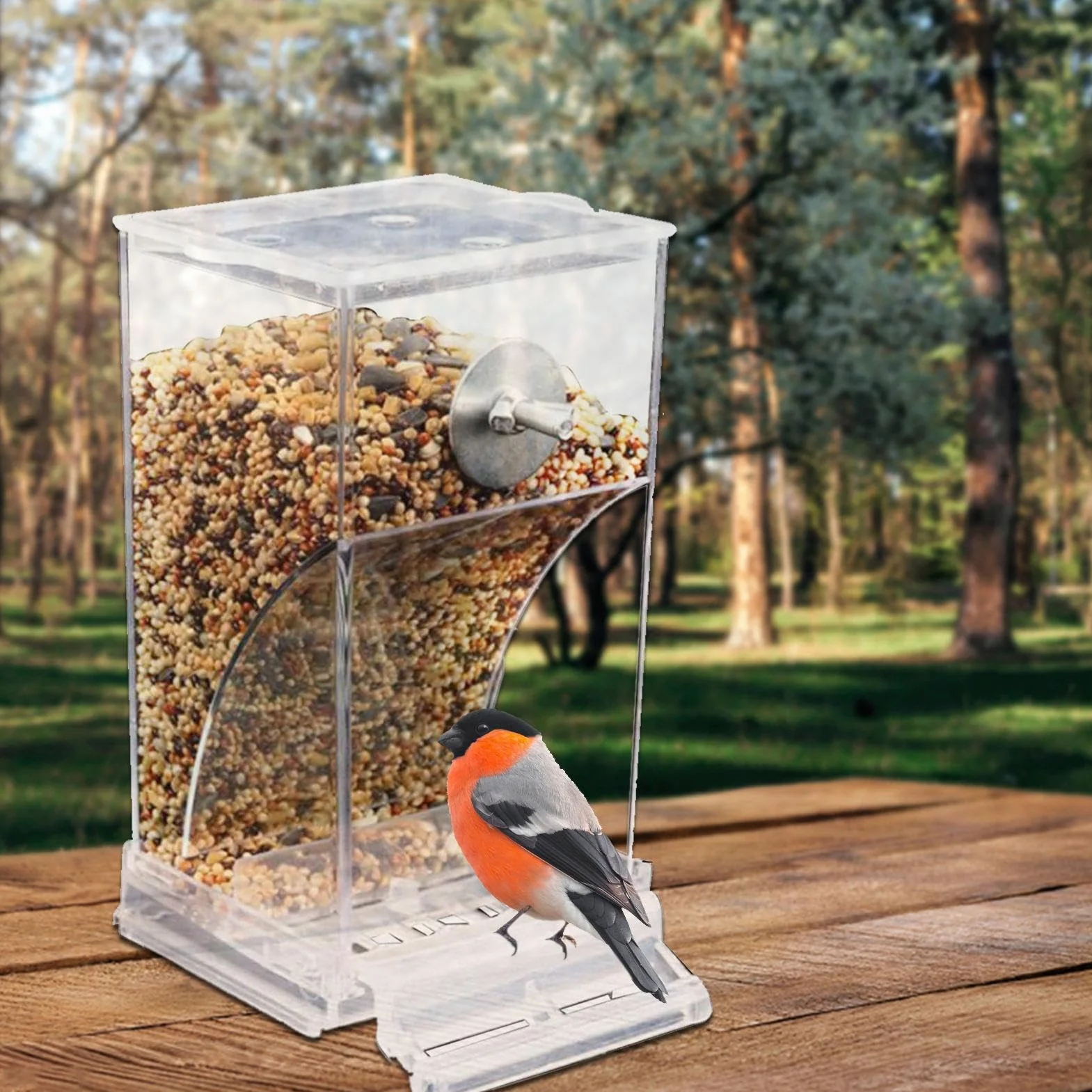Mangeoire Automatique pour Oiseaux en Acrylique 2 Pièces sans Désordre pour Perruches Canaris Calopsittes