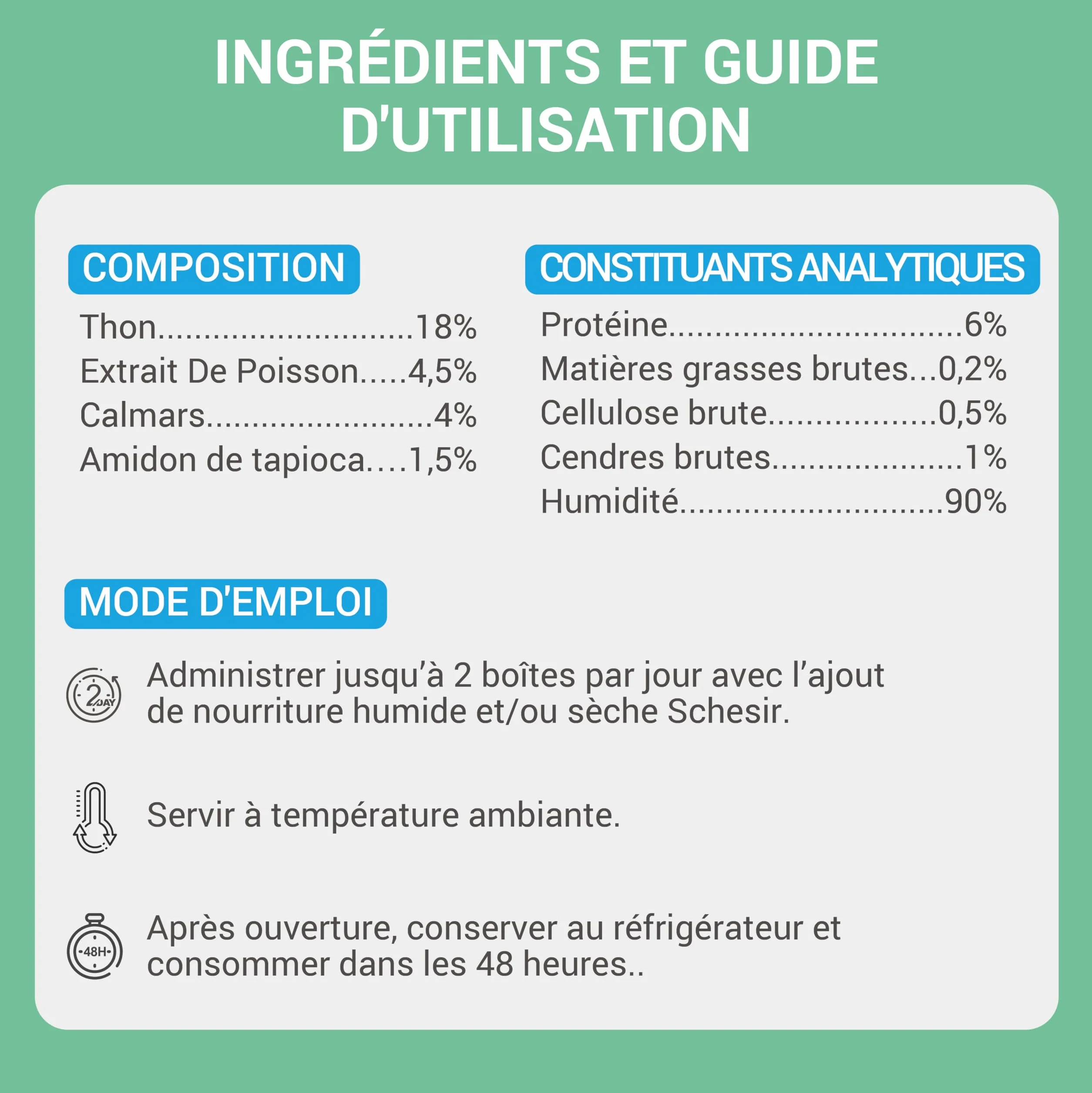 Schesir Filets de Thon et calmar Nourriture Humide pour Chats 12 sachets 40 g