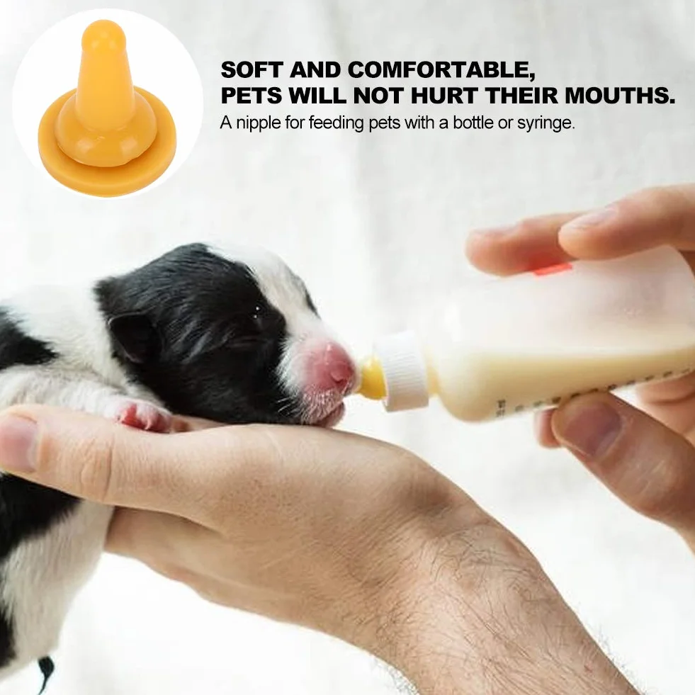 Tétines de Remplacement pour Biberon pour Chaton, Chiot et Petits Animaux