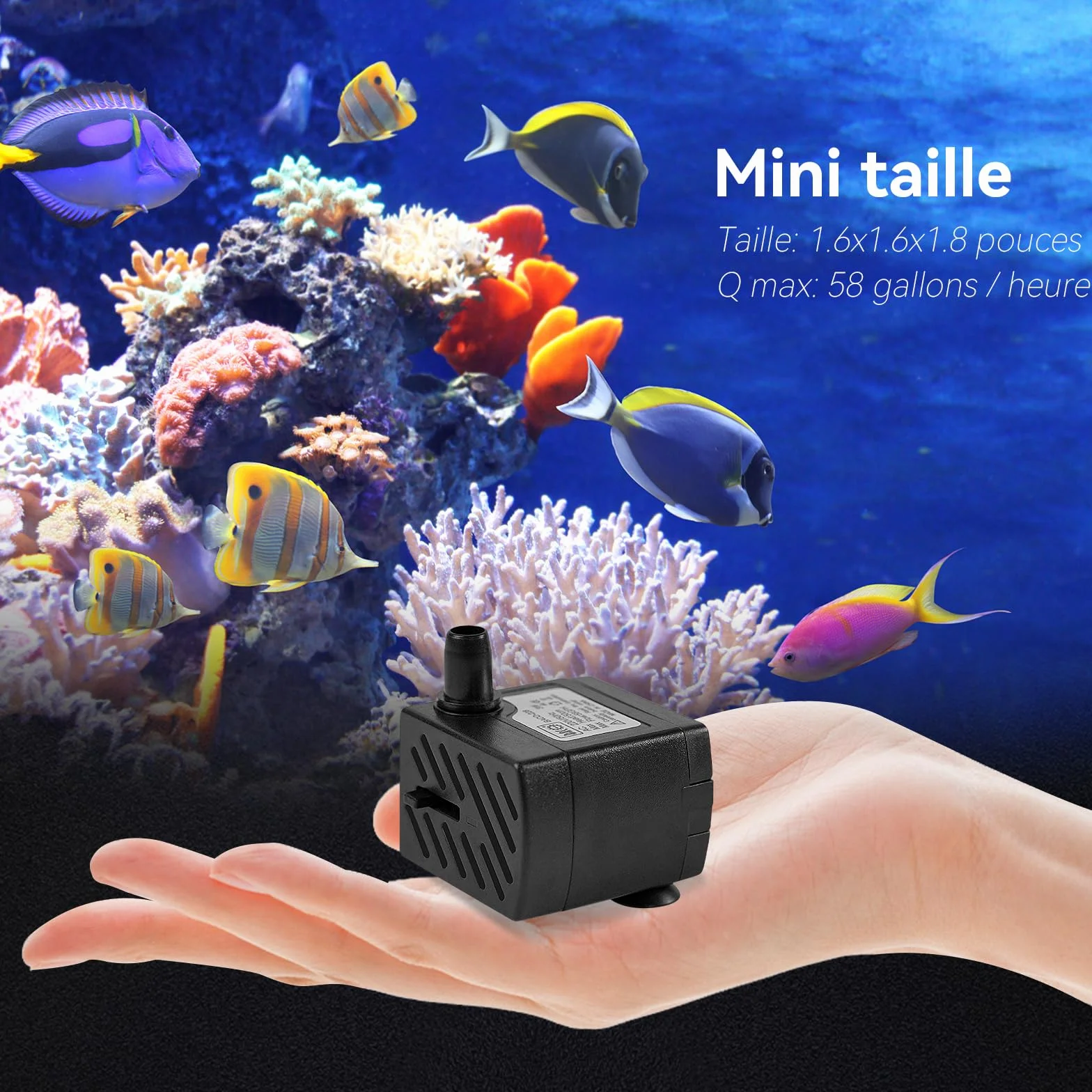 BACOENG Pompe Aquarium 3W 220L/H Mini Pompe à Eau pour Fontaines