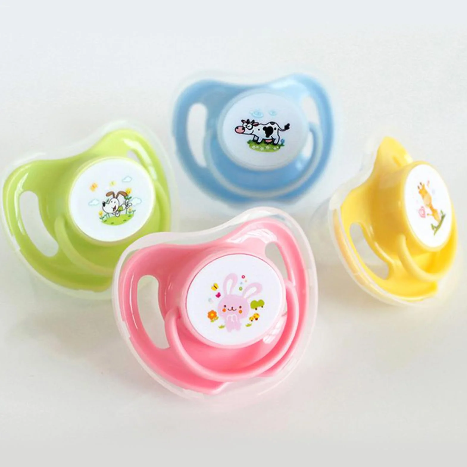Tétine pour Chaton 4 en Silicone Forme Papillon Étui Antipoussière Apaisant Allaitement Dentition