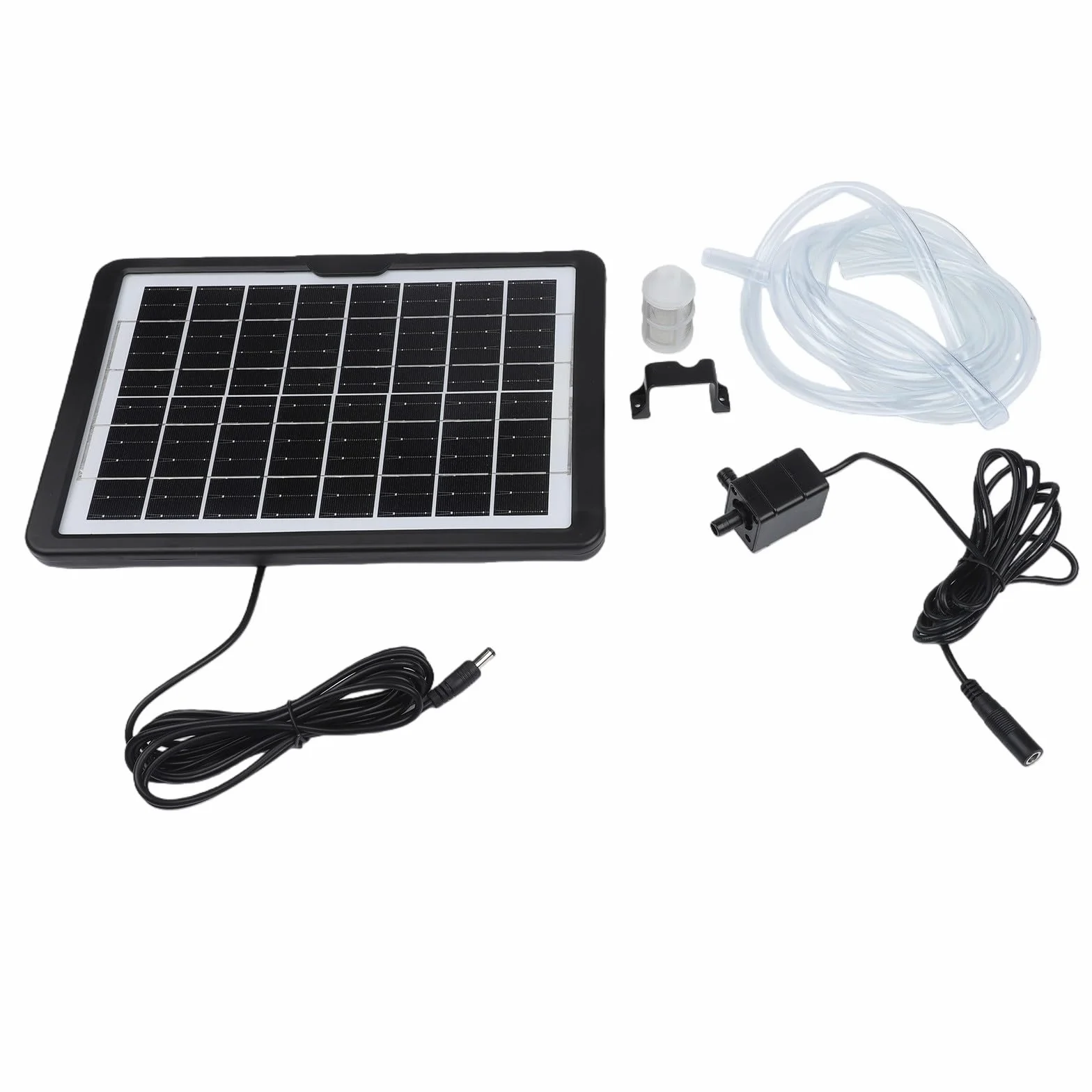 Pompe de bassin solaire 6W 9V 240L/h avec panneau réglable double sortie
