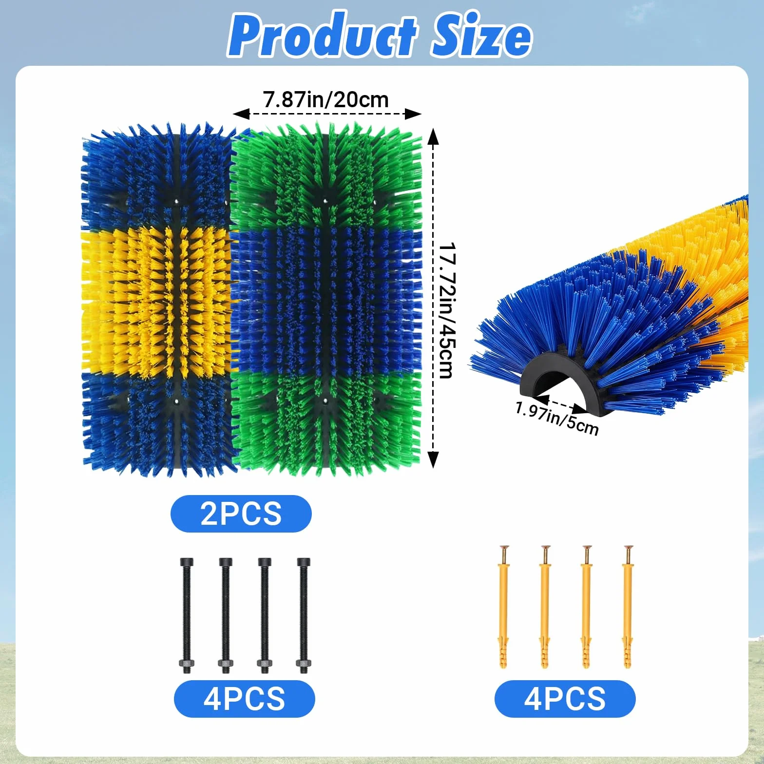 Lot de 2 brosses à gratter pour chevaux - Brosse de vache magique - Brosse à racine douce - Brosse de nettoyage