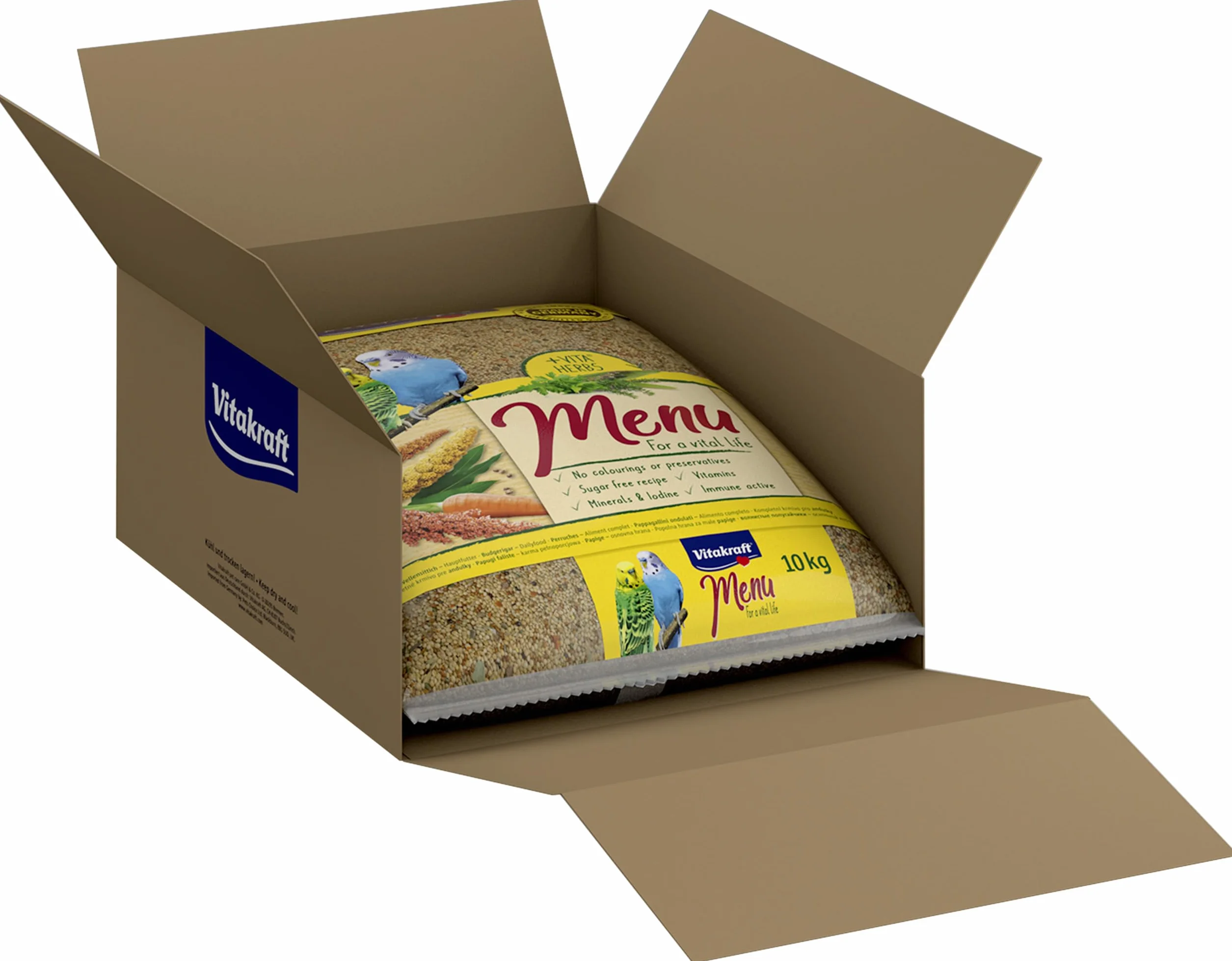 Vitakraft Menu 10 kg Nourriture Principale pour perruches avec vitamines et Complexe immunitaire Actif