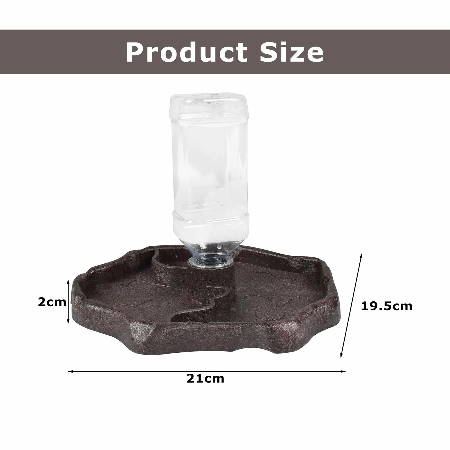 Bol à Eau pour Reptile 2 en 1 Mangeoire Gamelle Tortue pour Tortues, Hamsters, Lézards