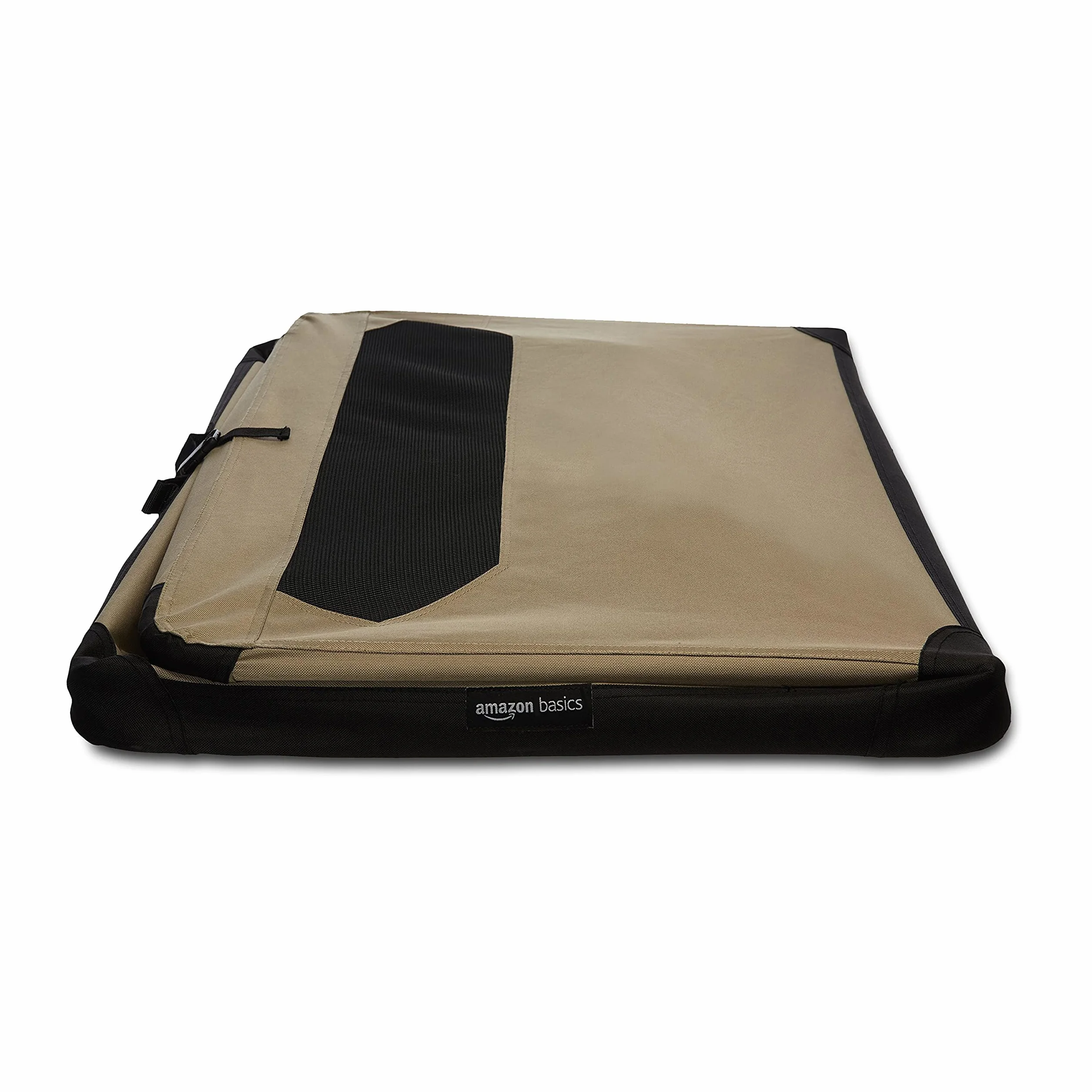 Amazon Basics Niche de voyage pliable à 2 portes pour chien et chat, Brun, taille L 91 cm x 61 cm x 61 cm
