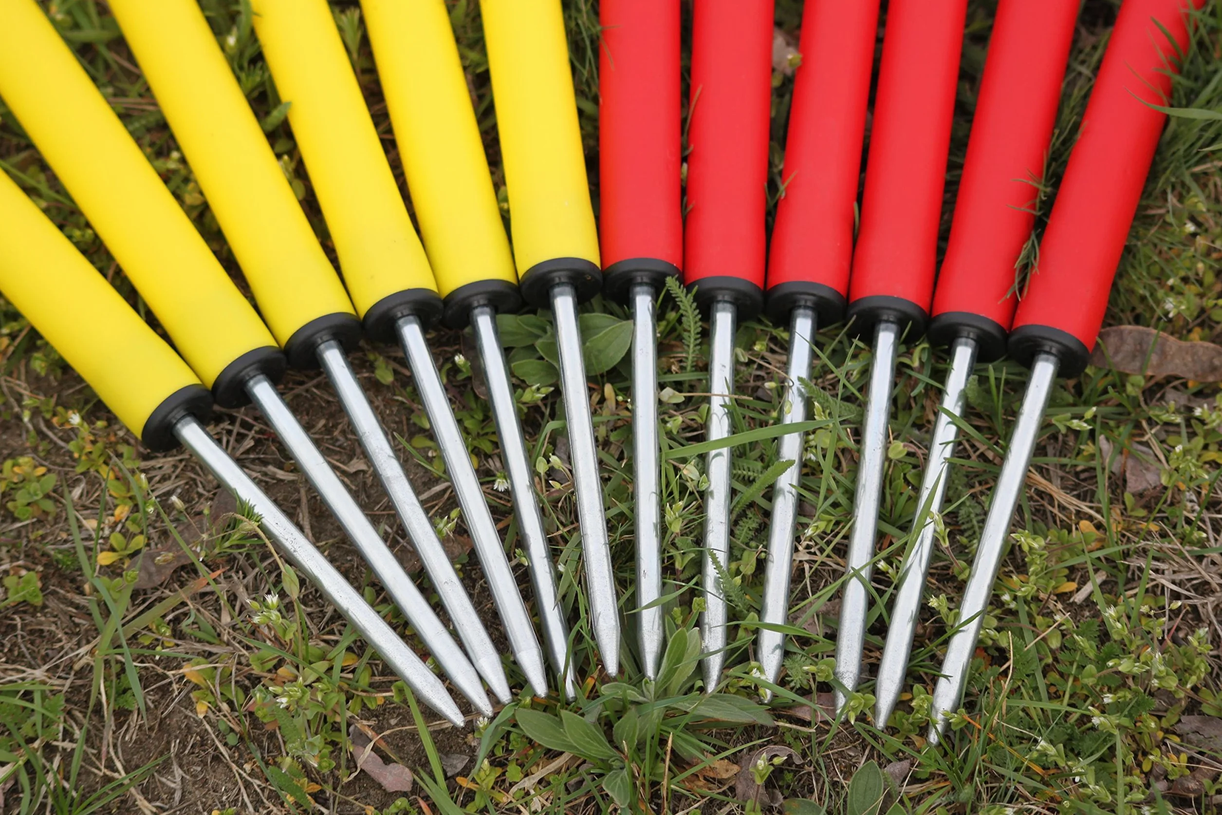 Kit piquets de slalom AGILITY SLALOM rouge/jaune ronds flexibles