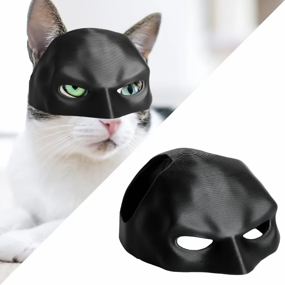 Aomig Masque Batman Déguisement Halloween Chat Accessoire Chauve-Souris Noir