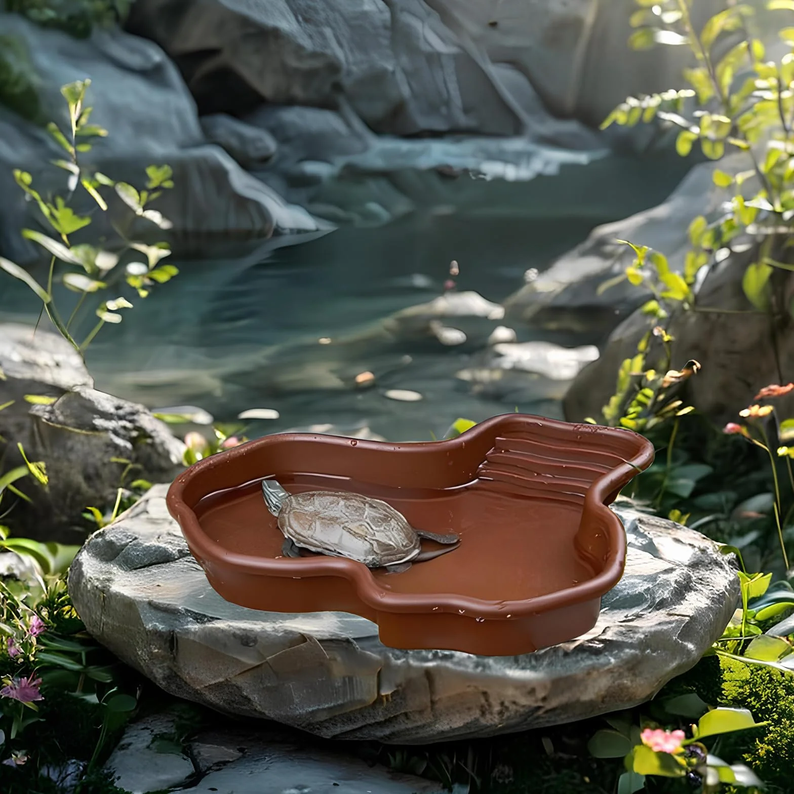 Bol de Bain pour Tortues Reptiles Grand Plat d'Eau Amphibiens