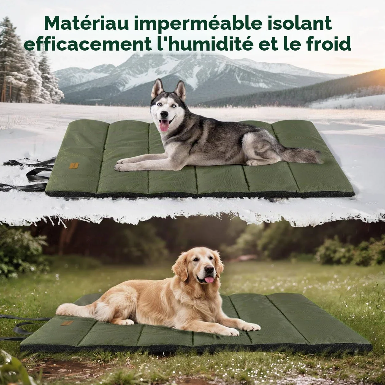 Gimars Lit pour Chien d’extérieur imperméable Pliable Lavable Portable Grand Voyage Chiens Moyens Grands