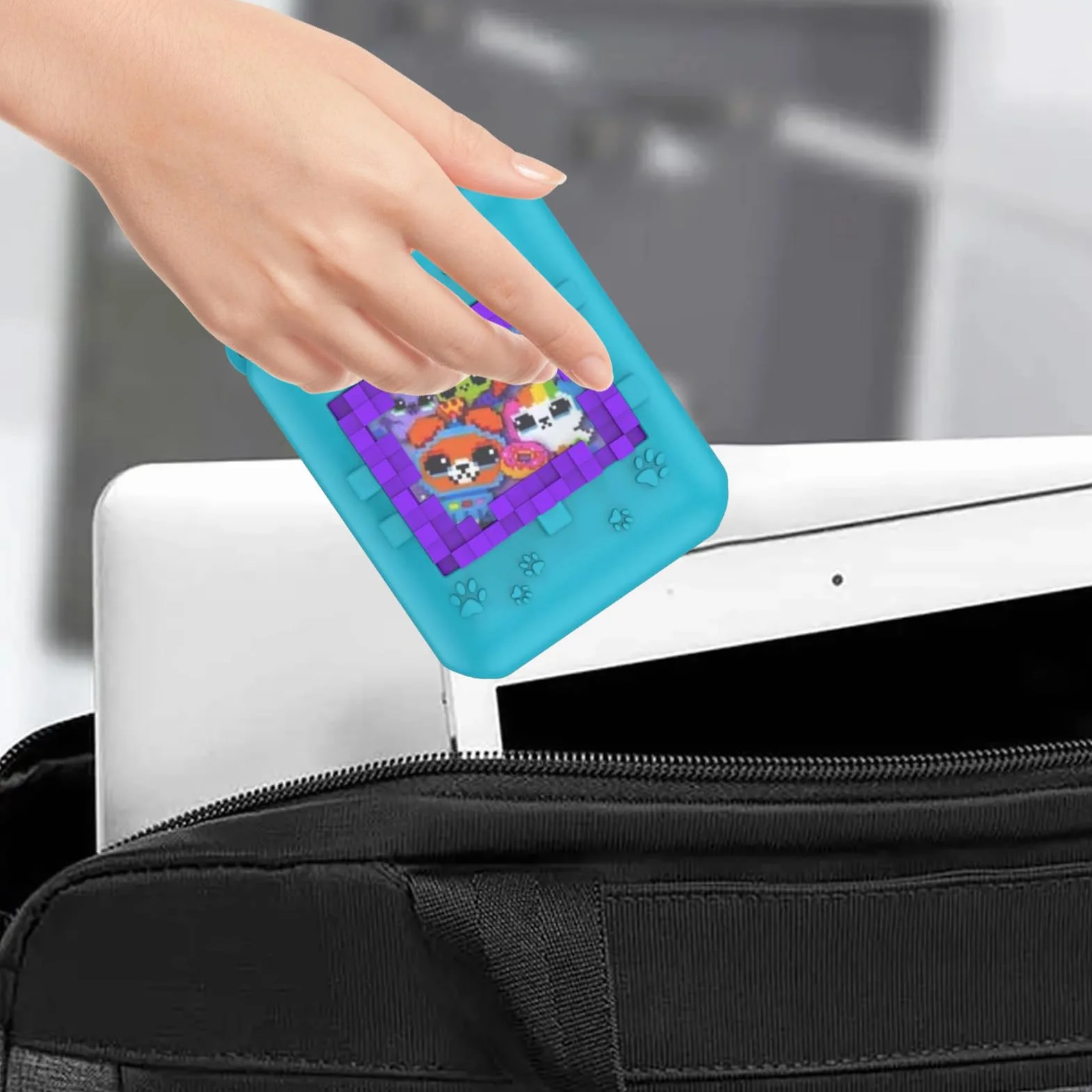Étui portable en silicone pour animal de compagnie numérique Bitze-e - Housse de protection