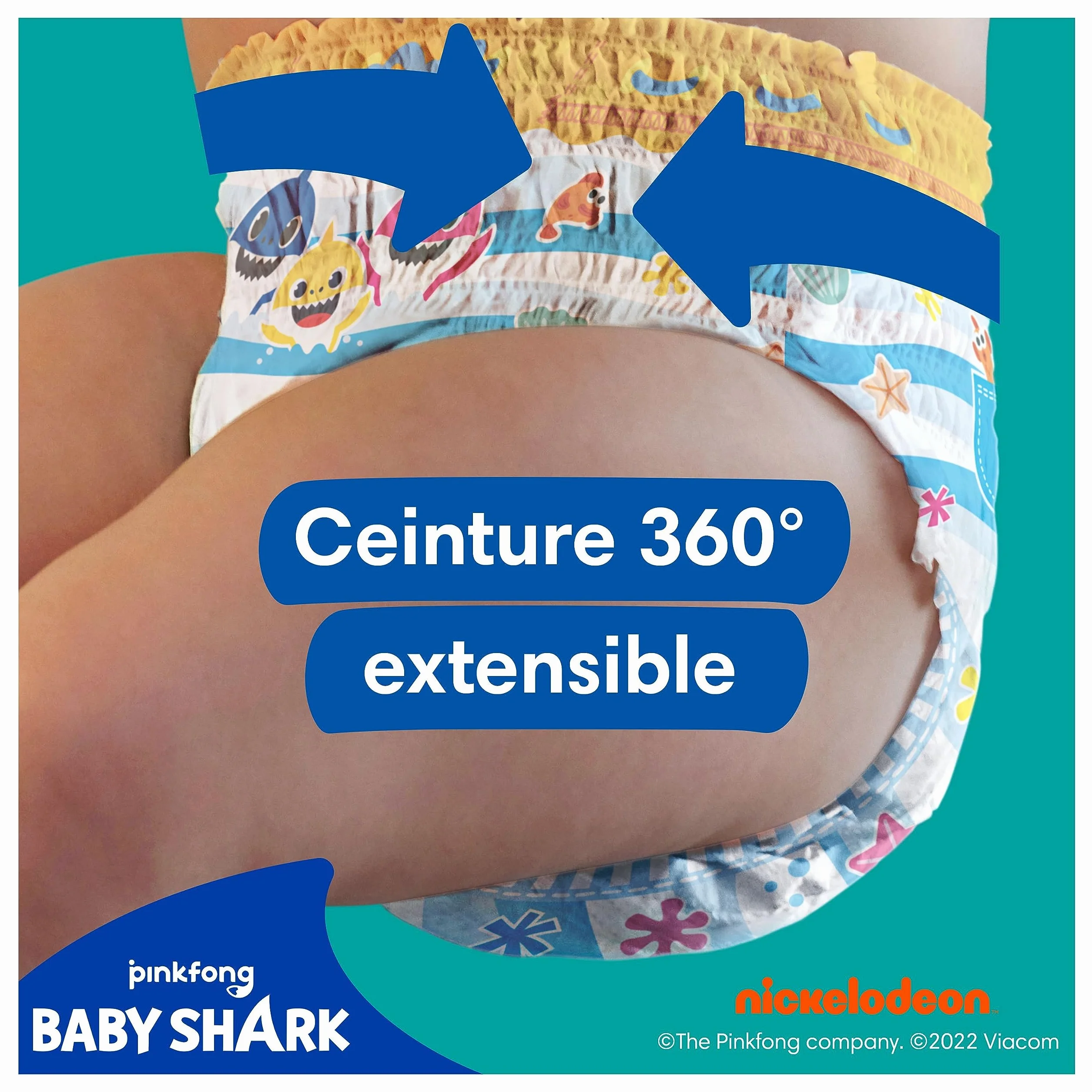 Pampers Splashers Taille 4-5 11 Couches-Culottes de Bain Jetables 9-15kg Baby Shark Édition Limitée