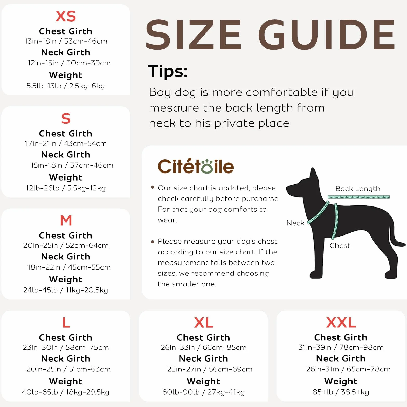 Gilet de Sauvetage pour Chien CITÉTOILE, Bouée Réglable avec Poignée Réfléchissante, Sports Nautiques, Rouge, M