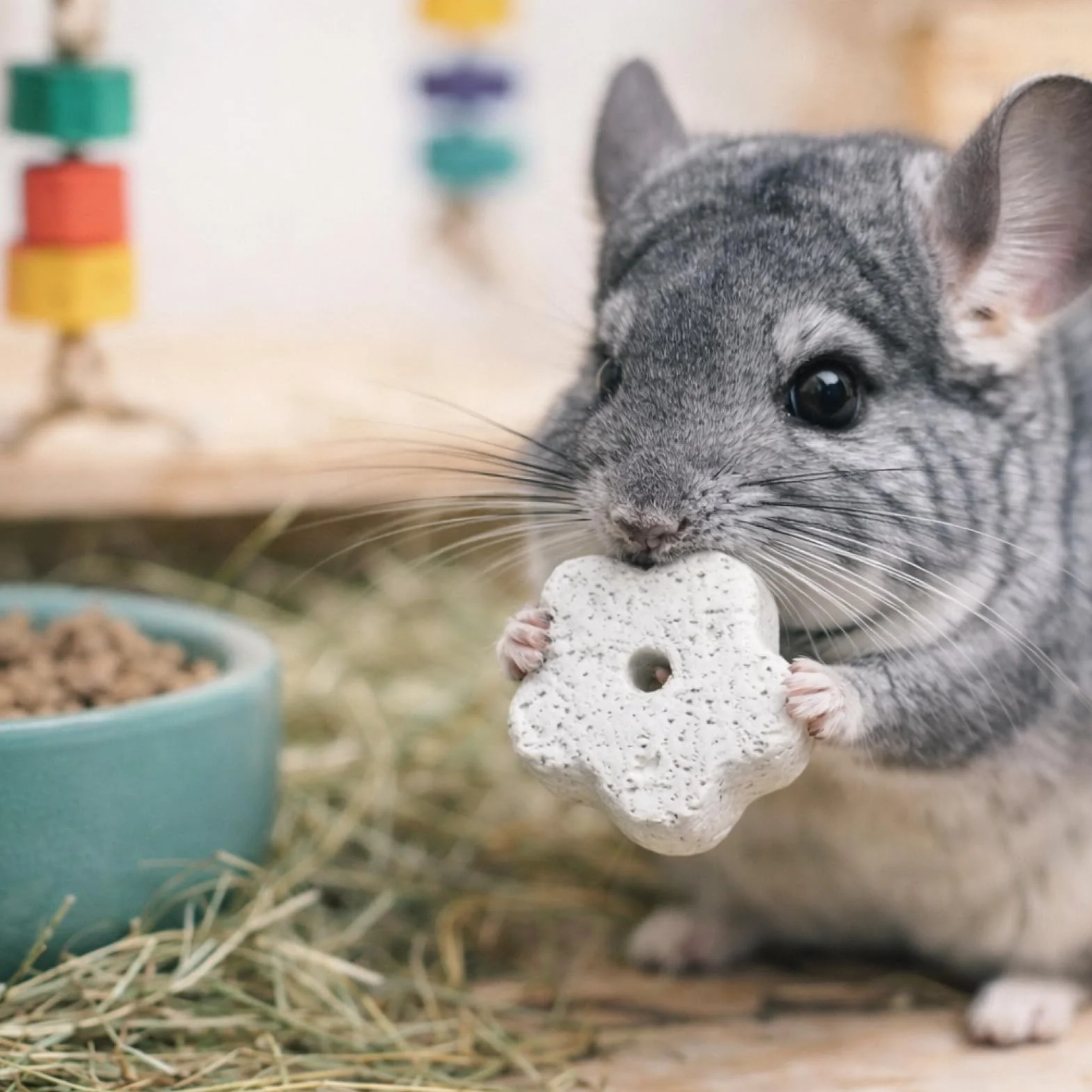 Pierre à Ronger pour Rongeurs Hamster Lapin Chinchilla Cochon d'Inde - Jouet à Mâcher 3pcs
