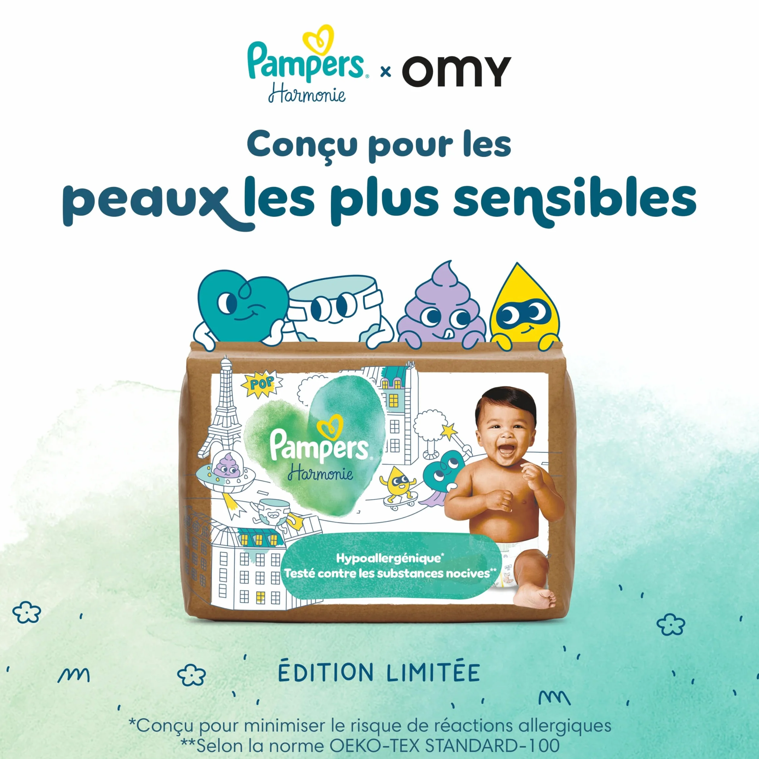 Pampers Harmonie Couches Édition Limitée Taille 4 140 Couches 9kg-14kg