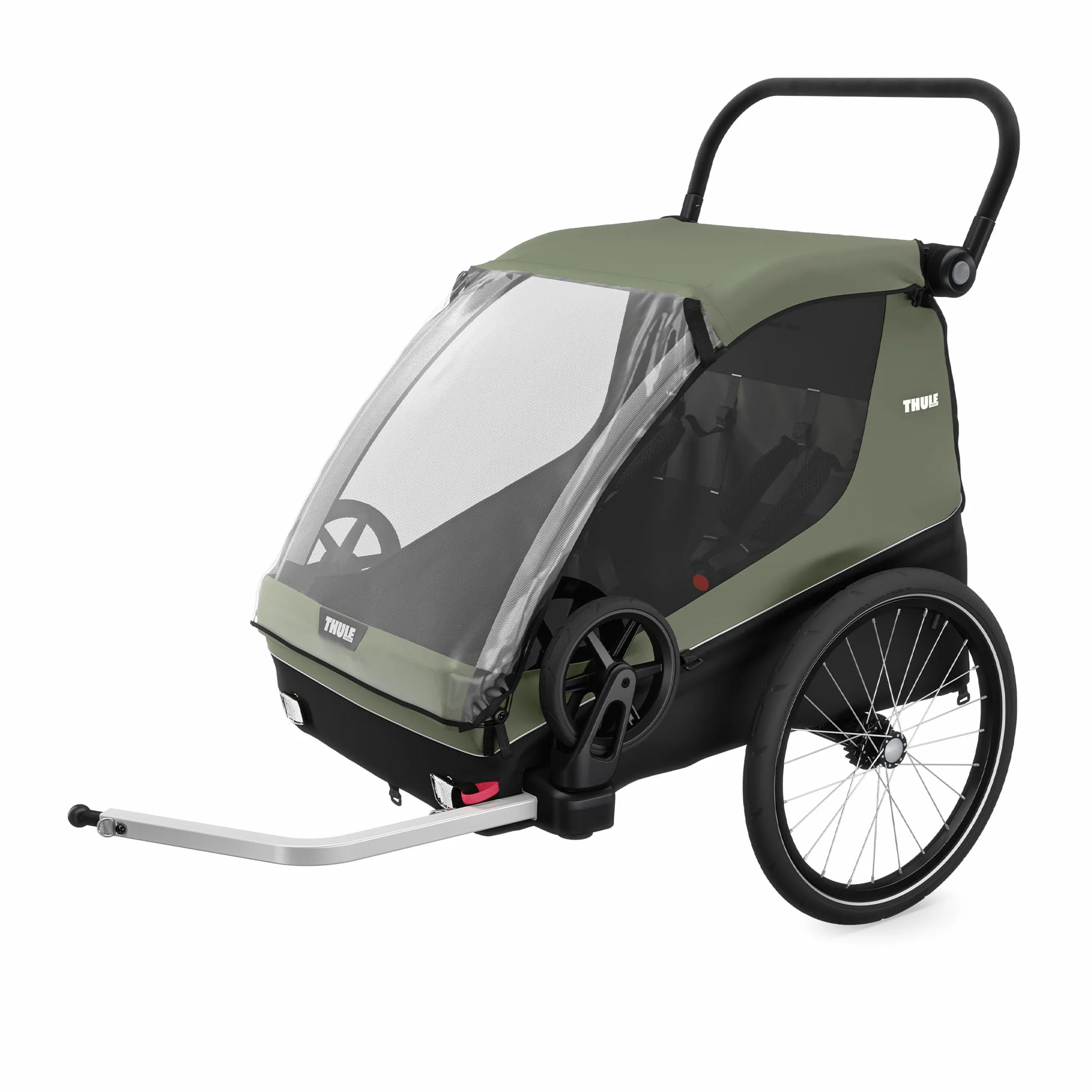 Thule Courier Remorque De Vélo Enfants Chiens Cargo Vintage Green