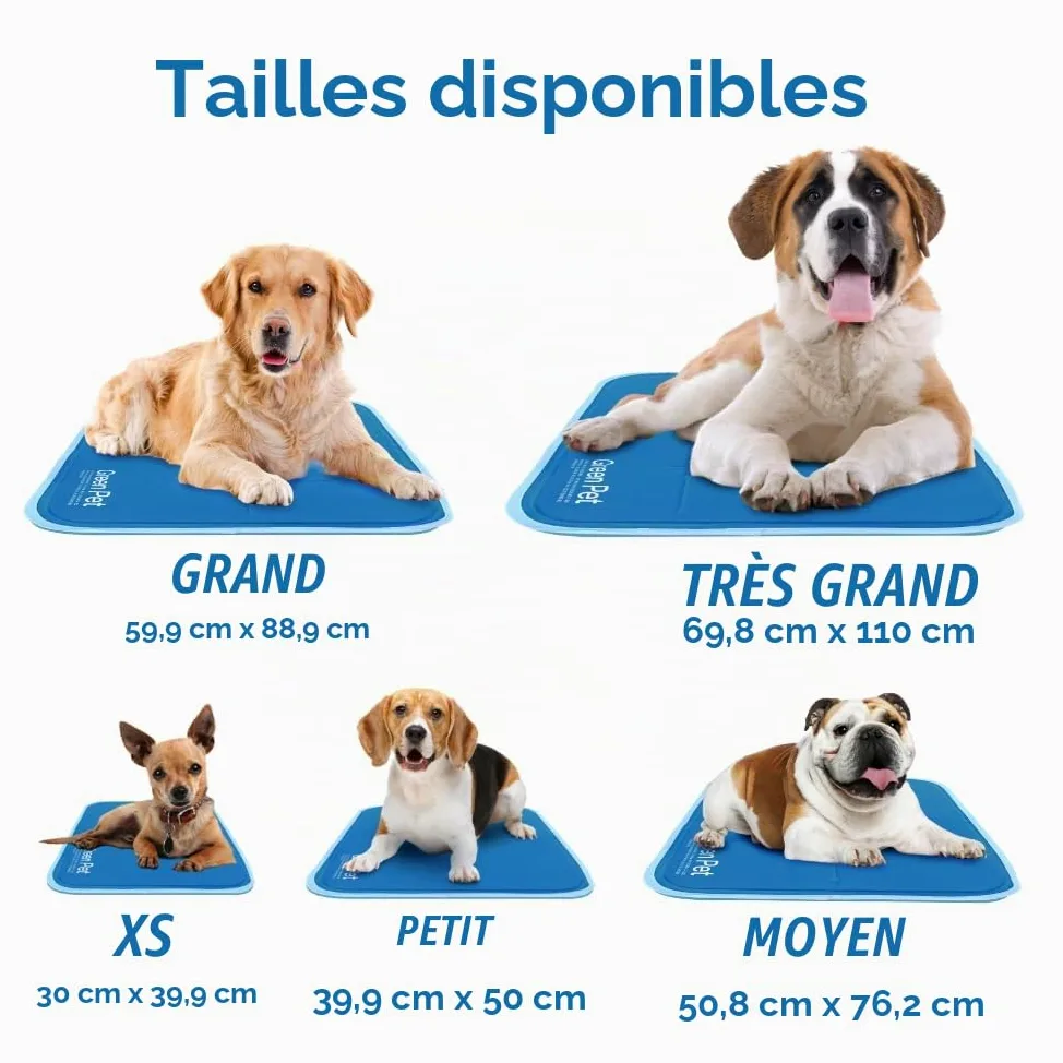 THEGREENPETSHOP - Cool Pet Pad – Tapis Auto-refroidissant, à Activation par Pression, pour Chiens et Chats de 9,5 à 20,4 kg, en Gel Non Toxique, Pas Besoin d’Eau