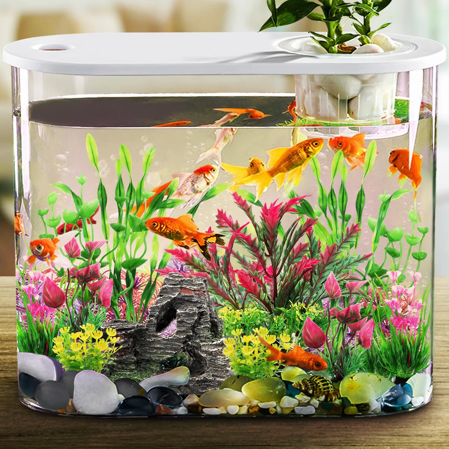 QUOZUO Aquarium Decoration Plante Artificielle 12 Pièces