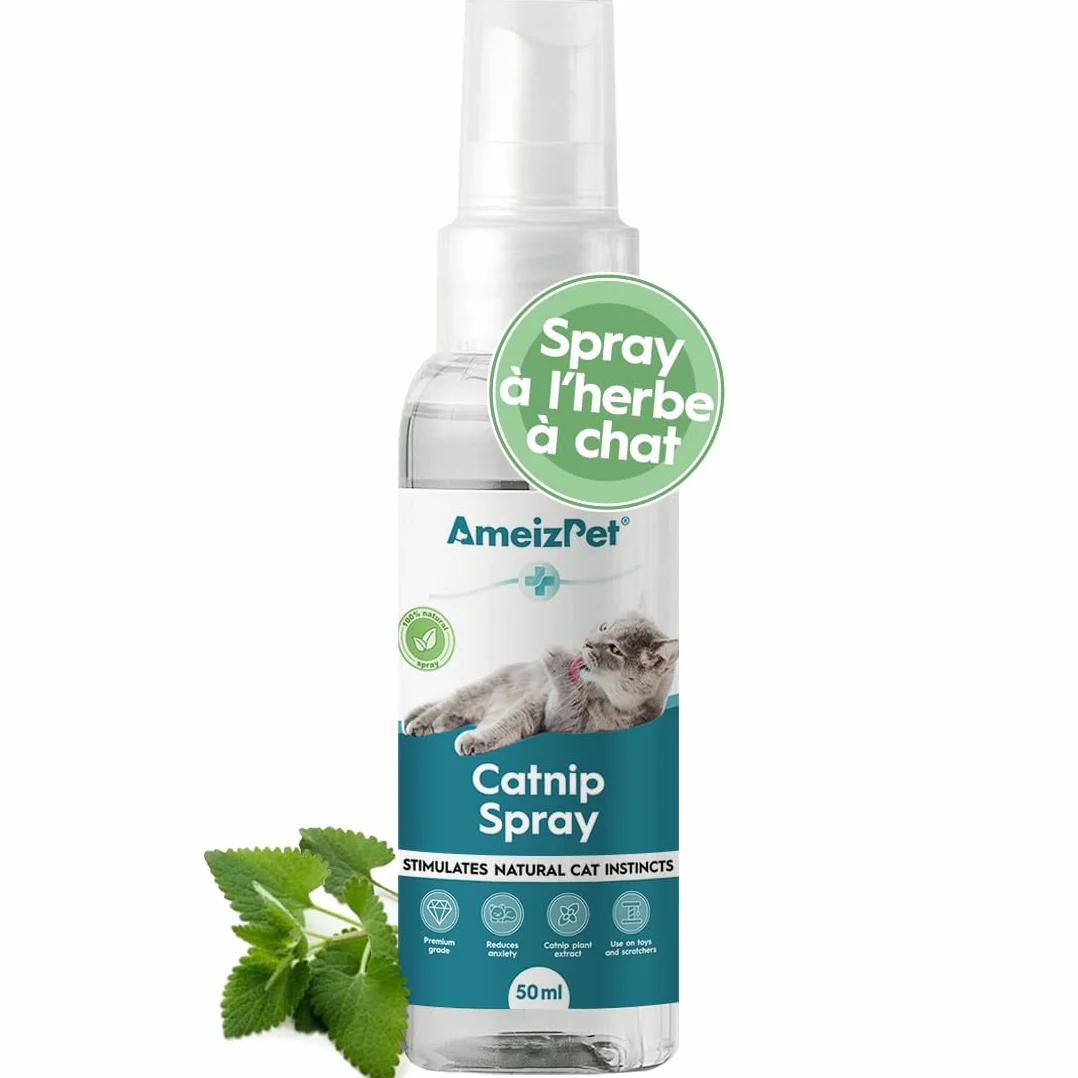 AmeizPet Spray d'herbe à Chat pour Chats 50 ML