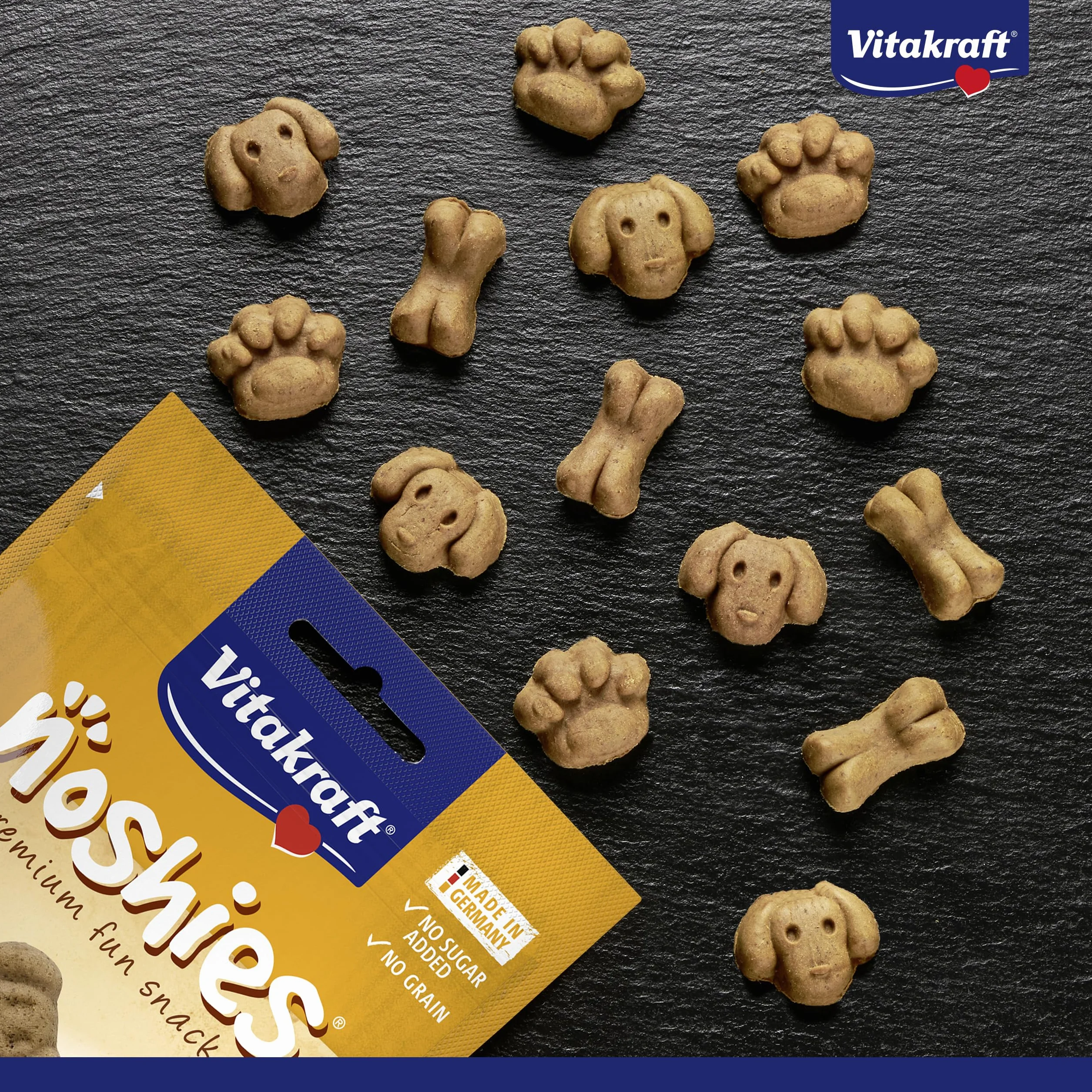 Vitakraft Noshies friandises pour chiens snack au dinde entraînement sans sucre ajouté 90g