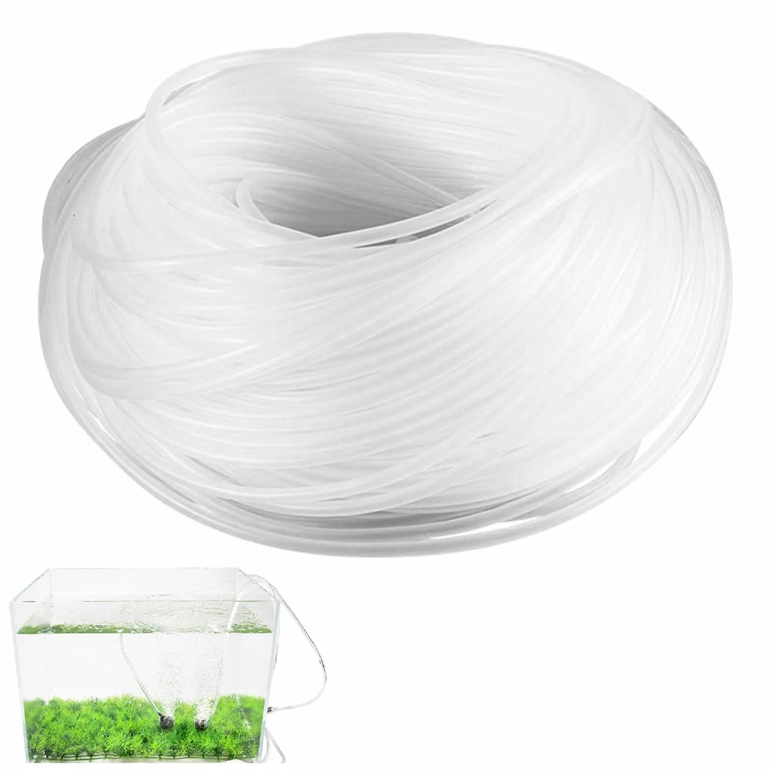 Tuyau Aquarium 10M 4/6MM PVC Transparent pour Pompe à Air CO2 et Étang