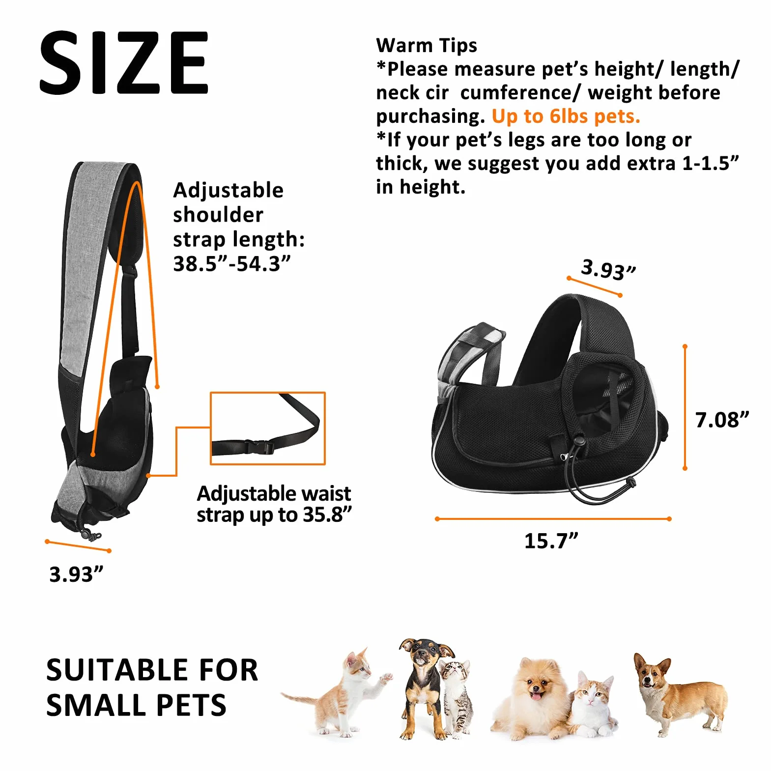 Sac de Transport pour Chien Chat, Sac à Bandoulière Respirant, Gris